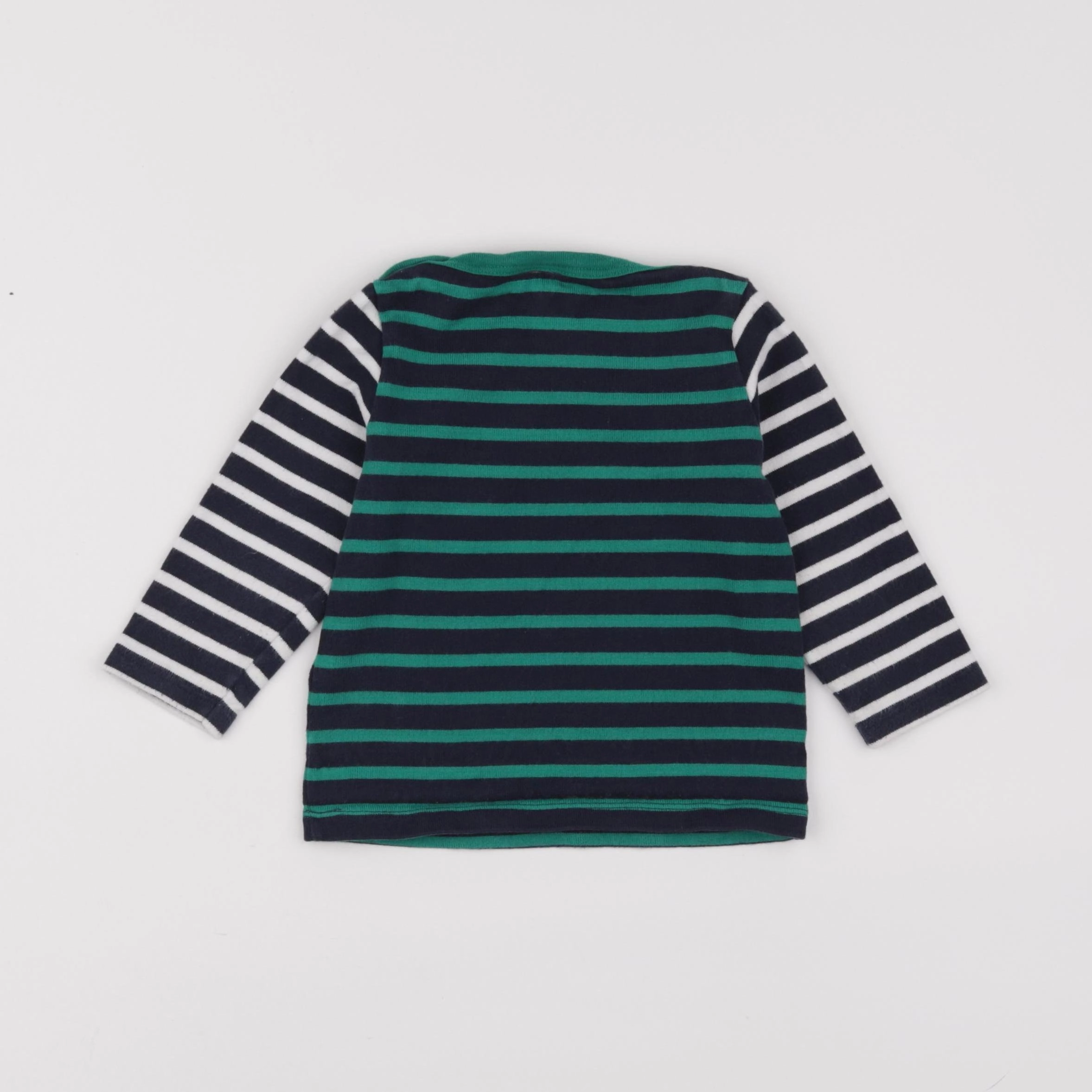 Petit Bateau - tee-shirt vert, noir - 18 mois