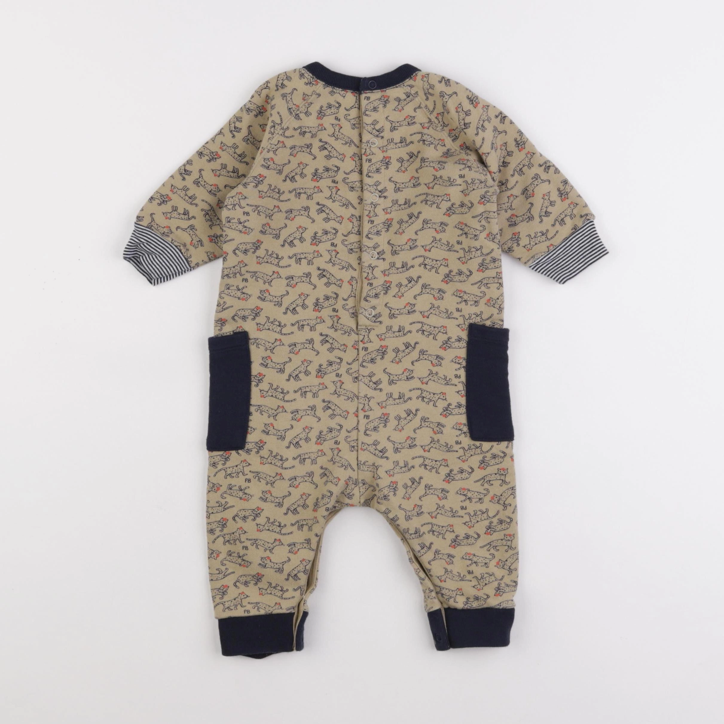 Petit Bateau - combinaison marron - 6 mois