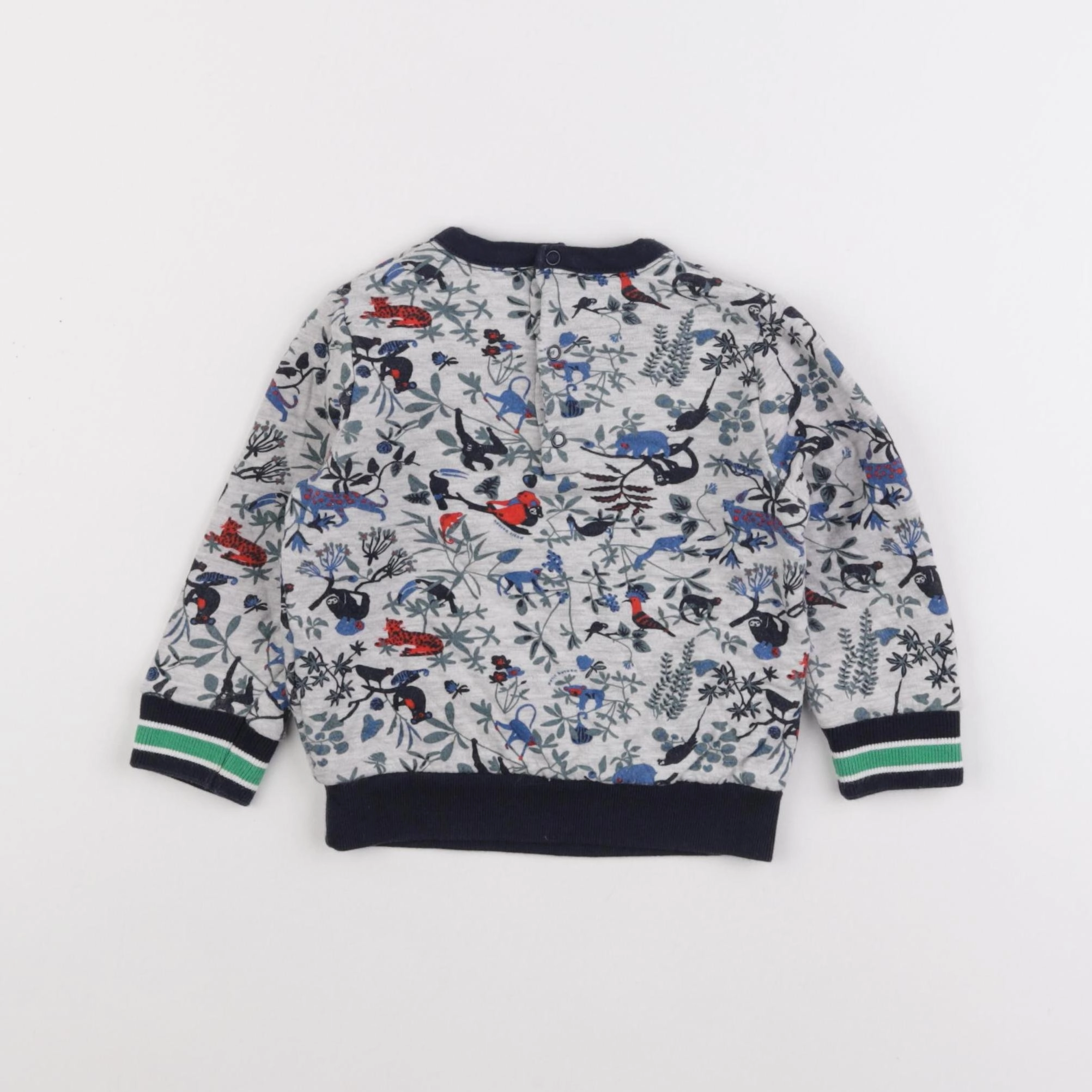 Petit Bateau - sweat gris - 12 mois