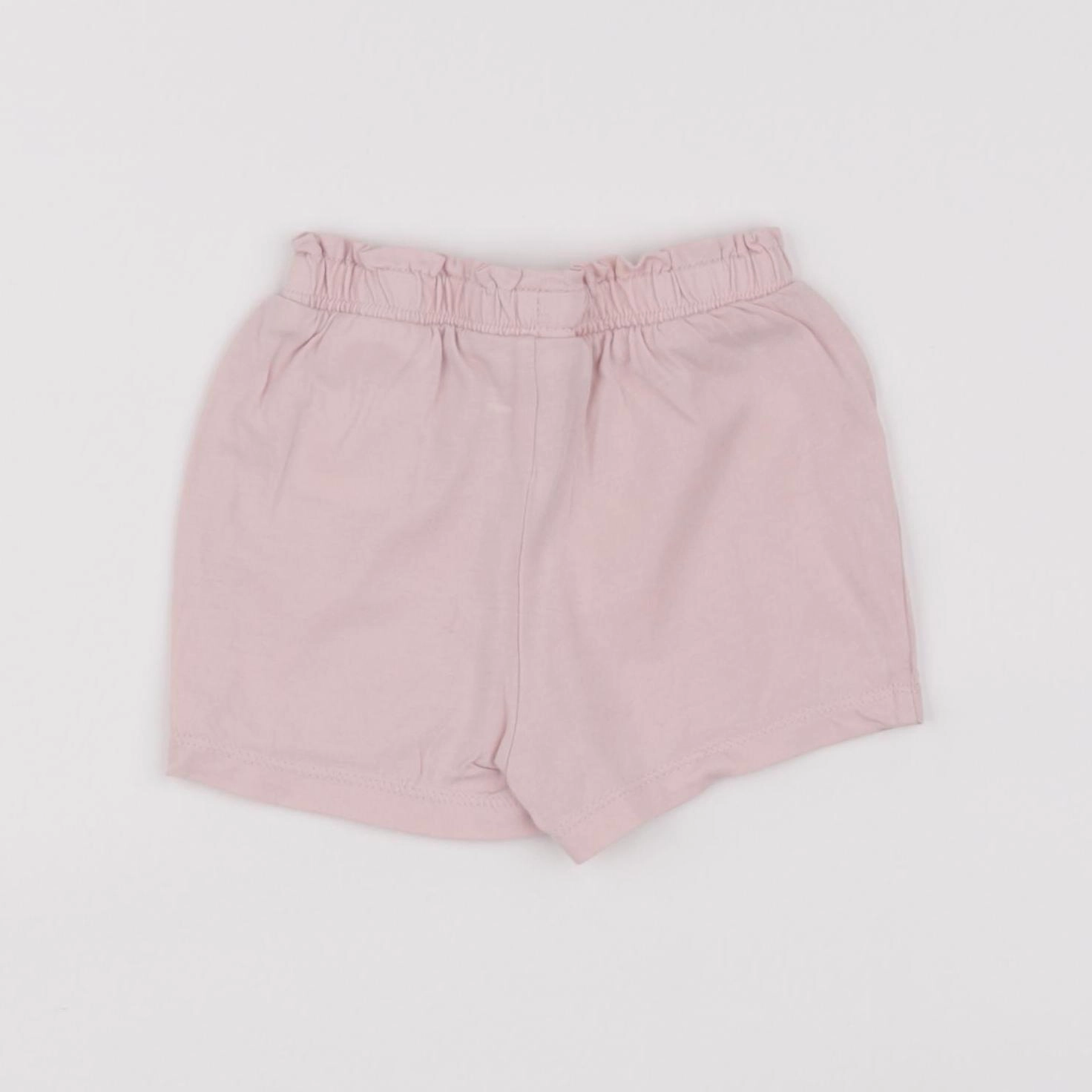H&M - short rose - 3/6 mois