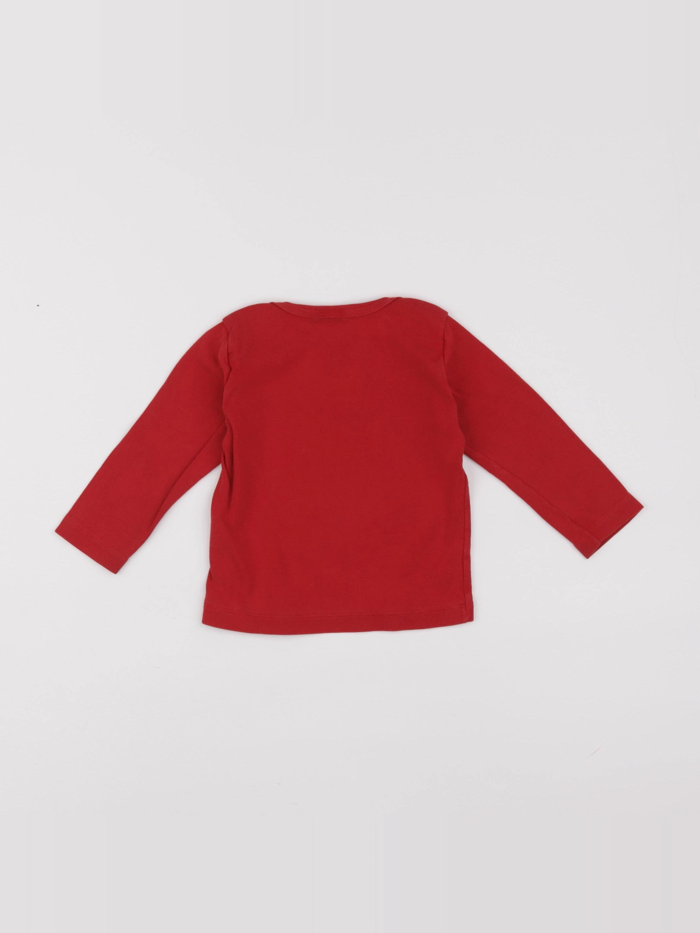 Petit Bateau - tee-shirt rouge - 18 mois