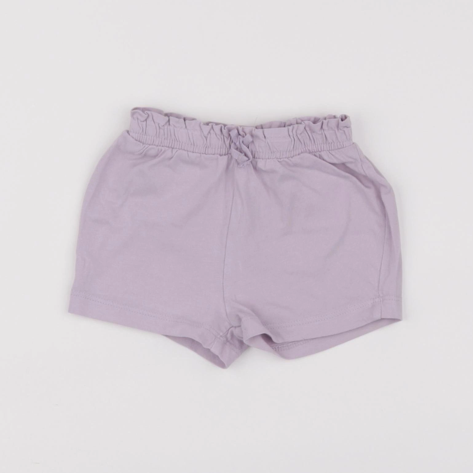 H&M - short violet - 3/6 mois