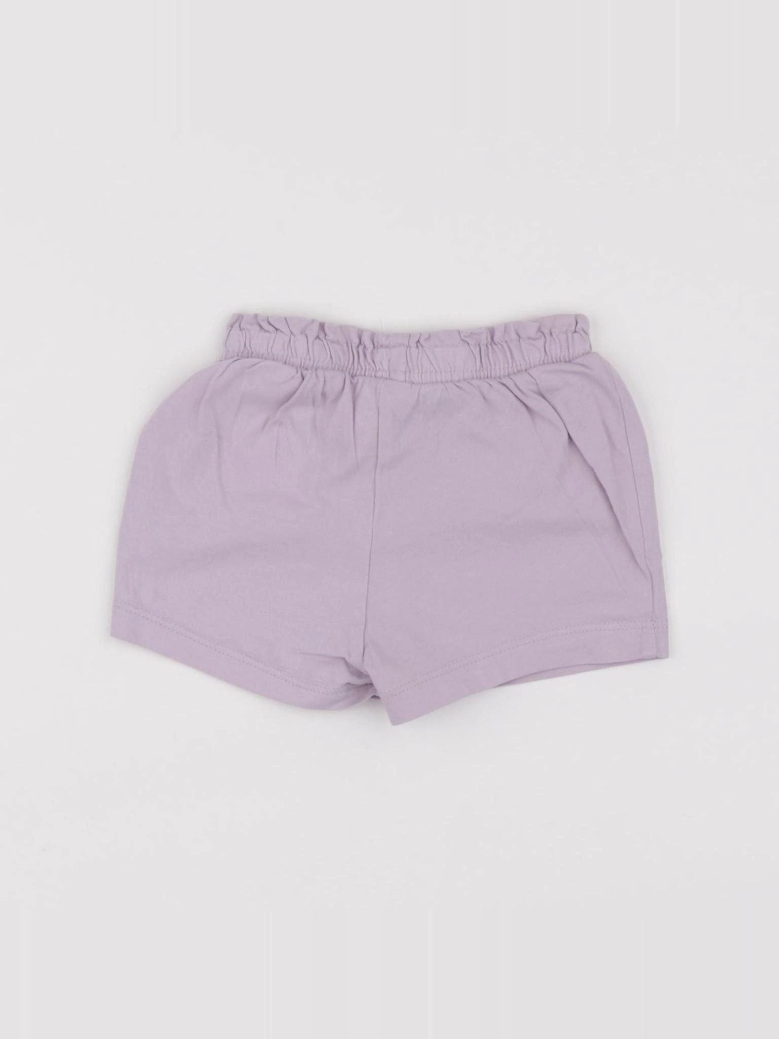H&M - short violet - 3/6 mois