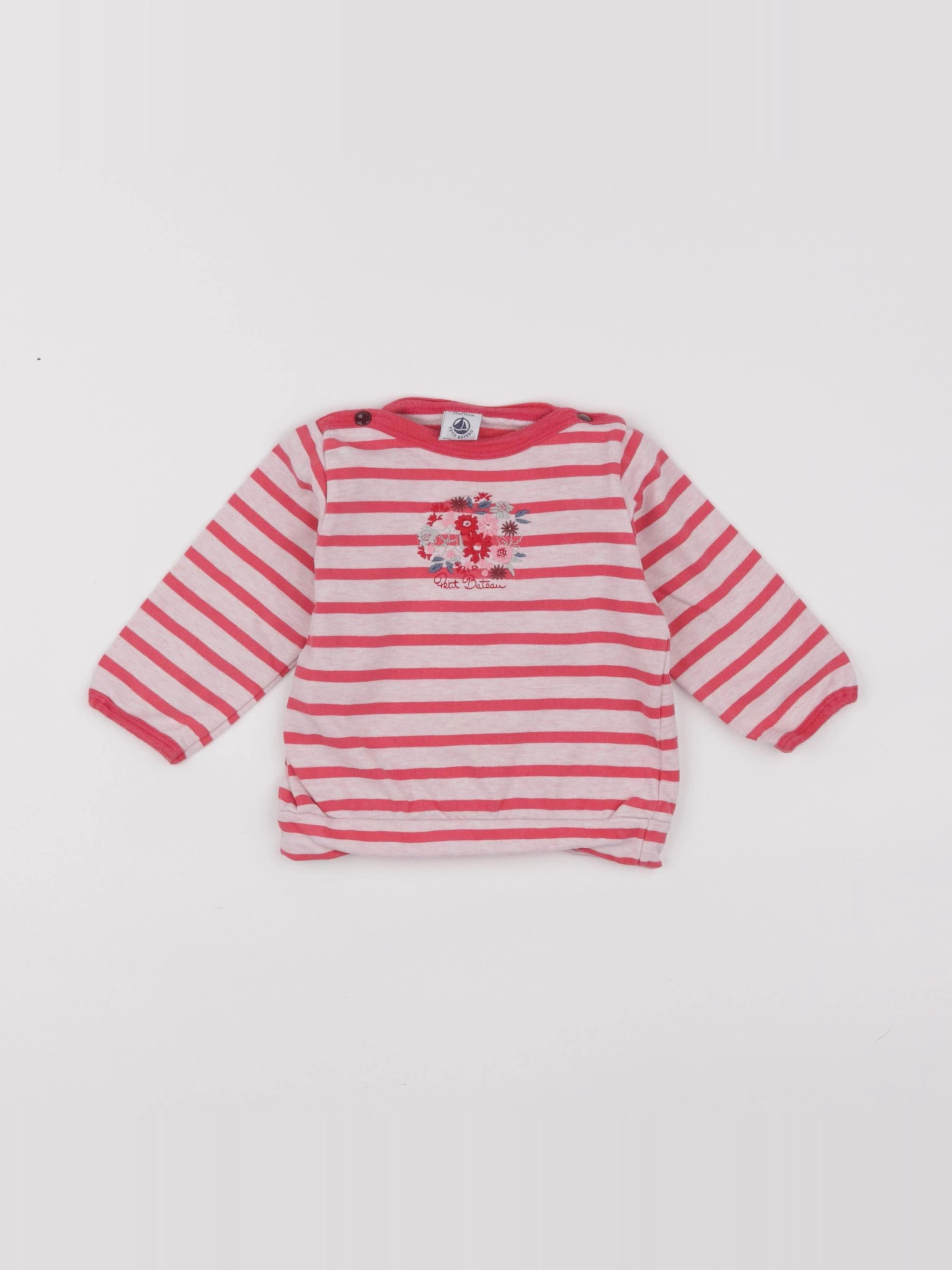 Petit Bateau - sweat rose - 12 mois
