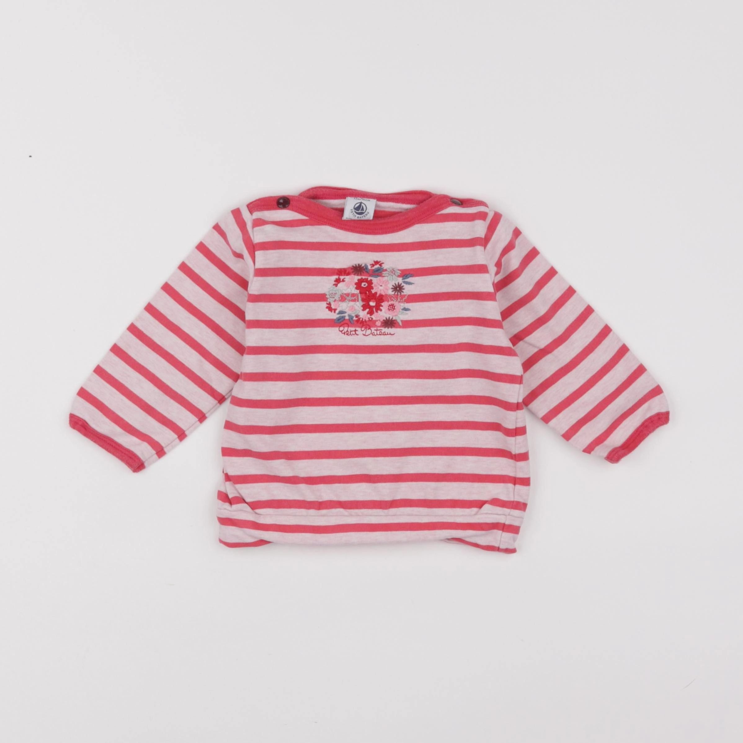 Petit Bateau - sweat rose - 12 mois