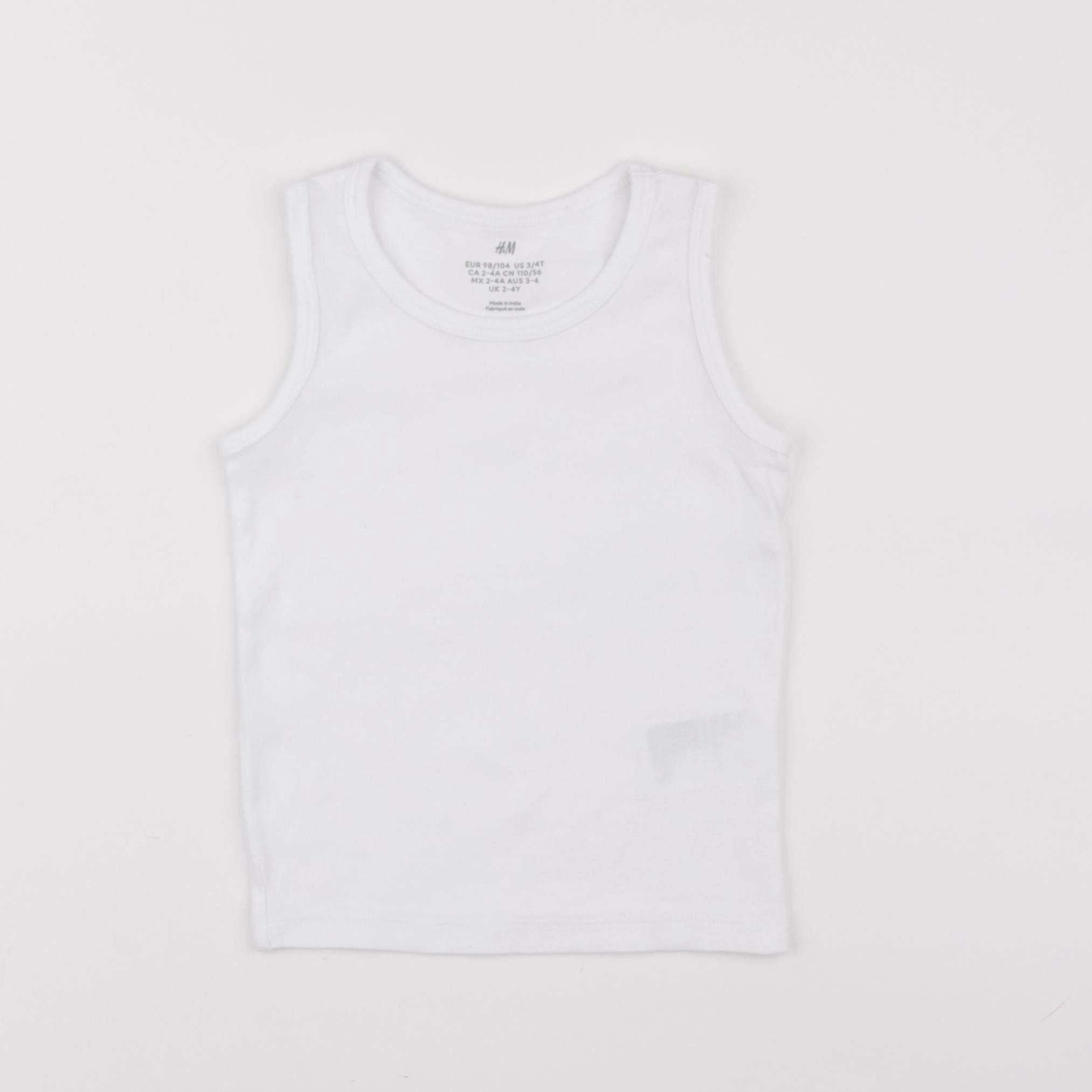 H&M - maillot de corps blanc - 2/4 ans