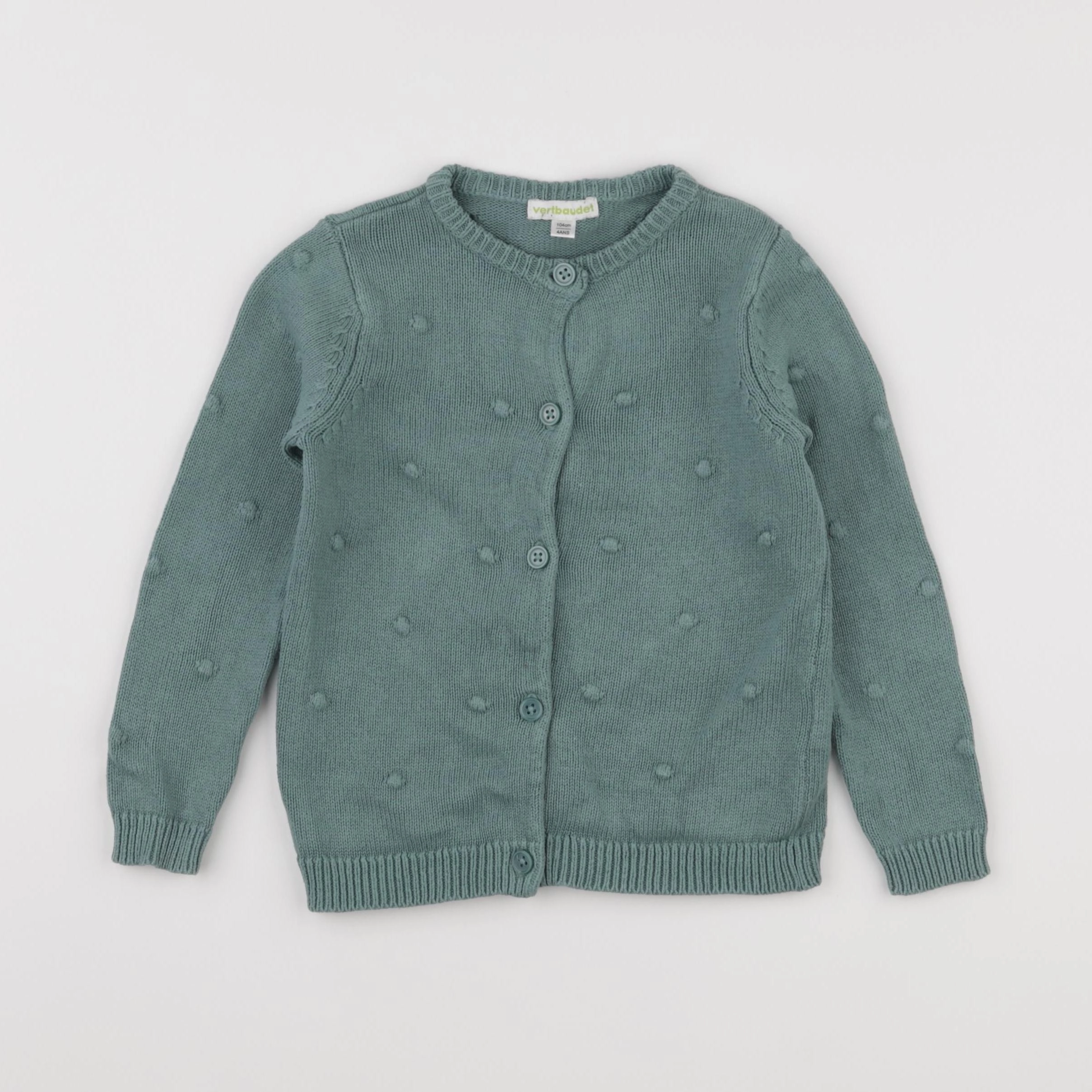 Vertbaudet - gilet vert - 4 ans