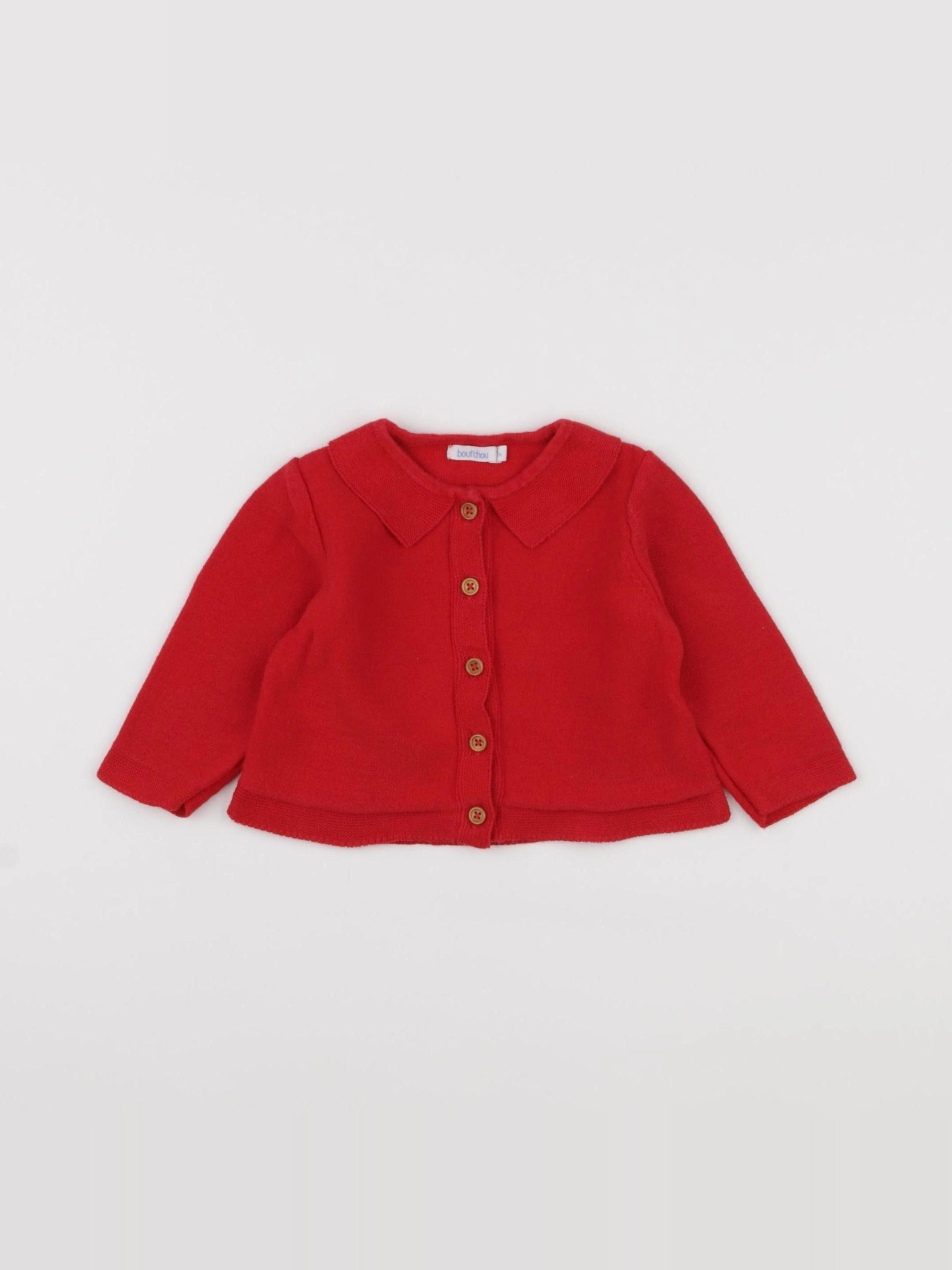 Boutchou - gilet rouge - 6 mois