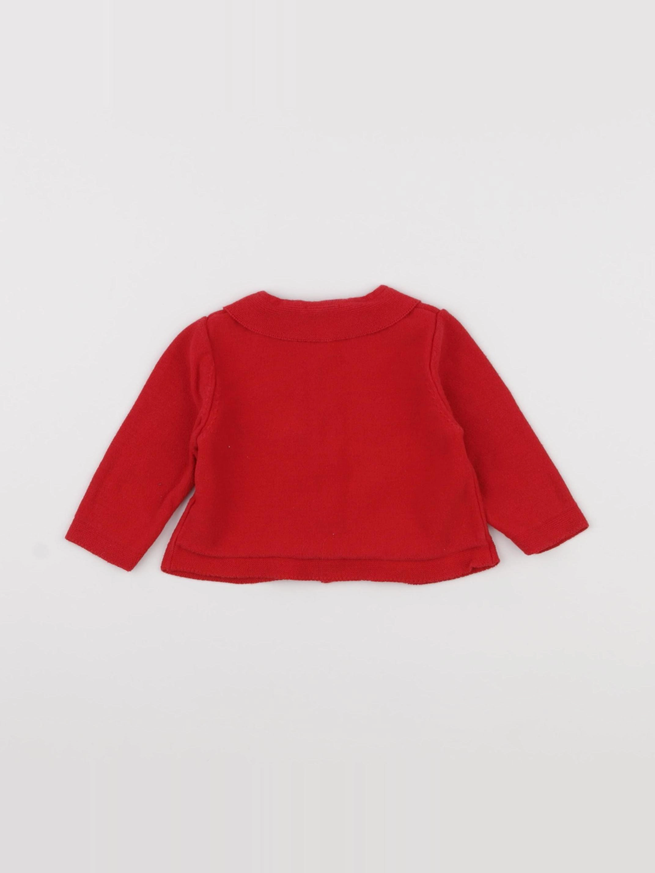 Boutchou - gilet rouge - 6 mois