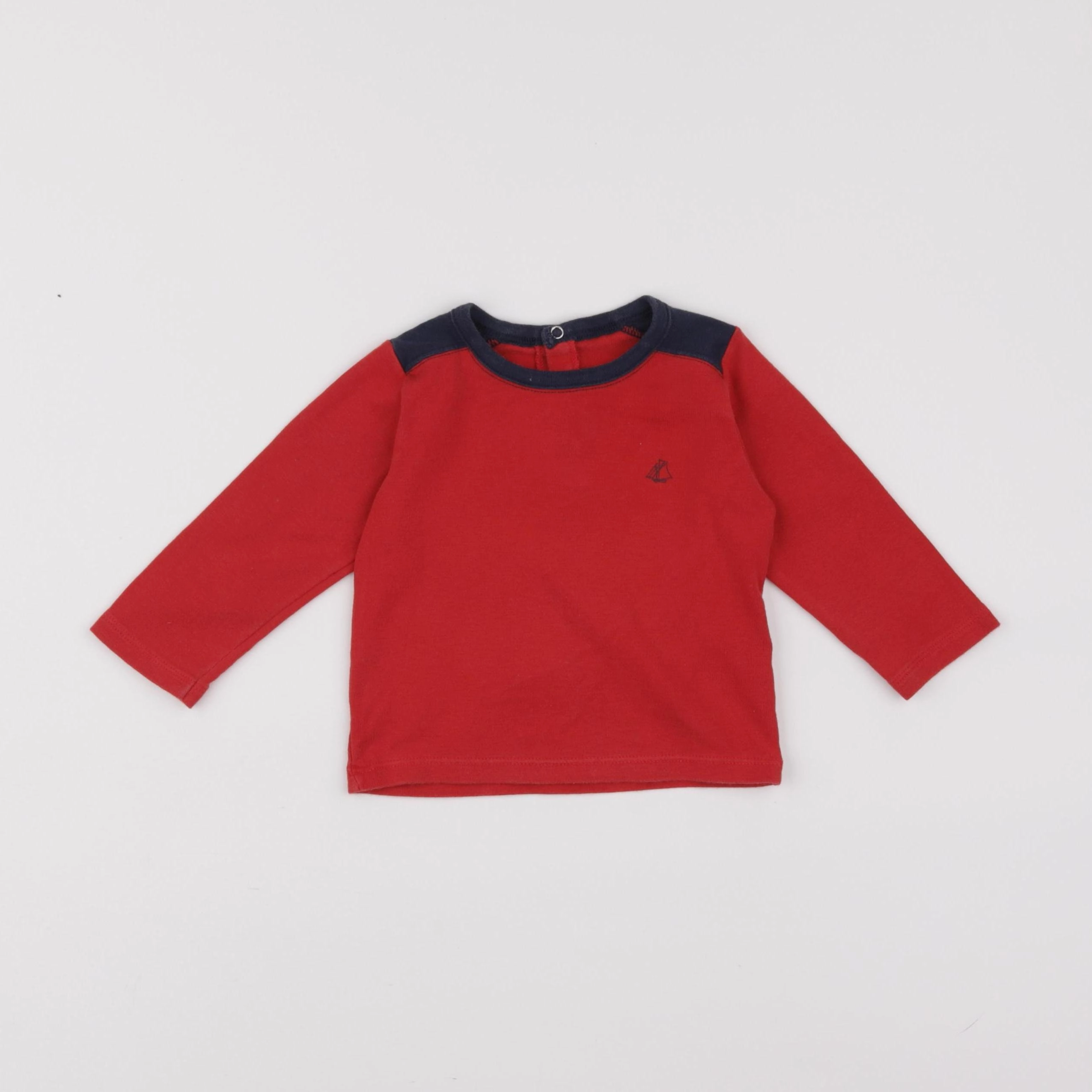 Petit Bateau - tee-shirt rouge - 12 mois
