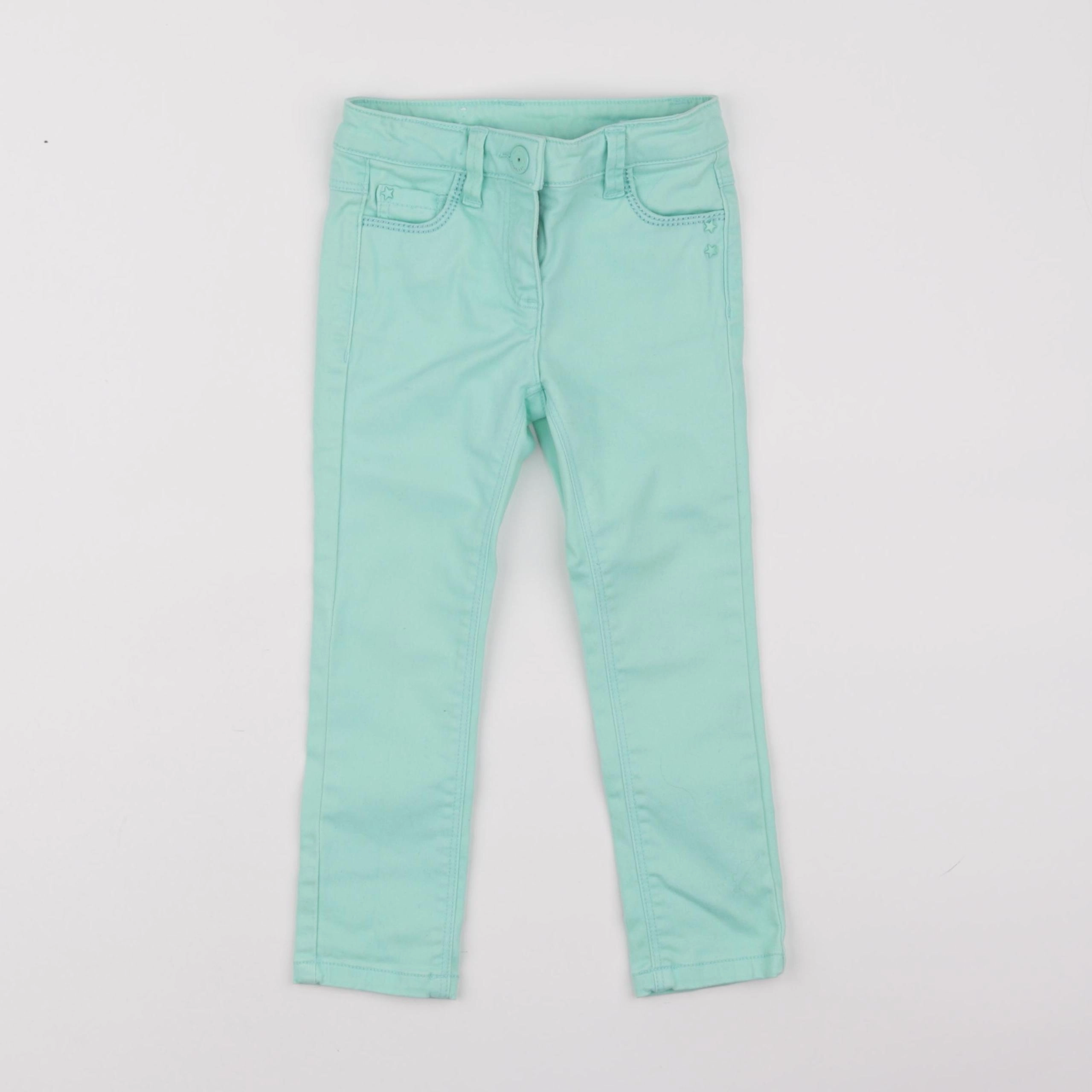 Vertbaudet - jean vert - 3 ans