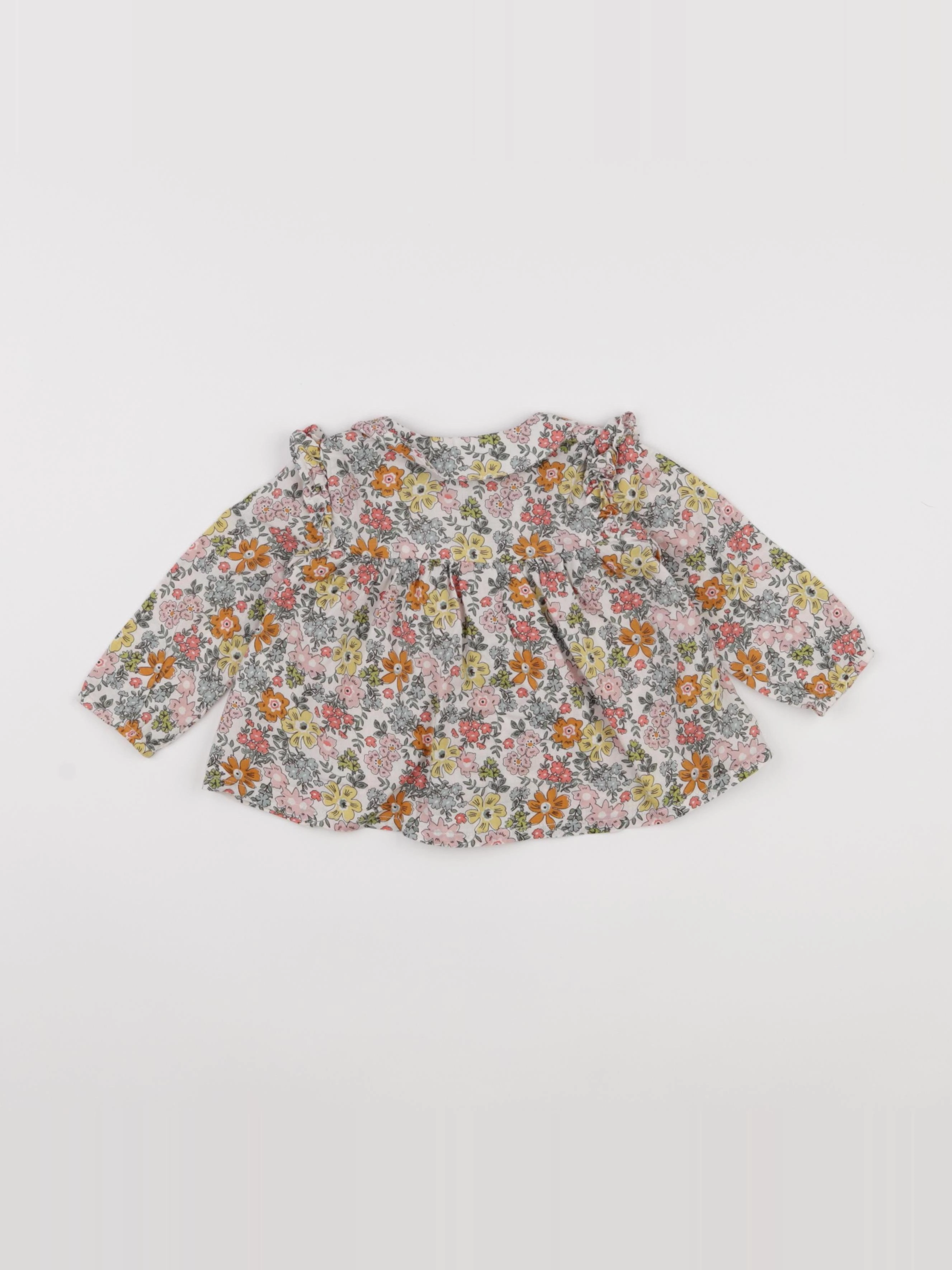 Boutchou - blouse multicolore - 6 mois