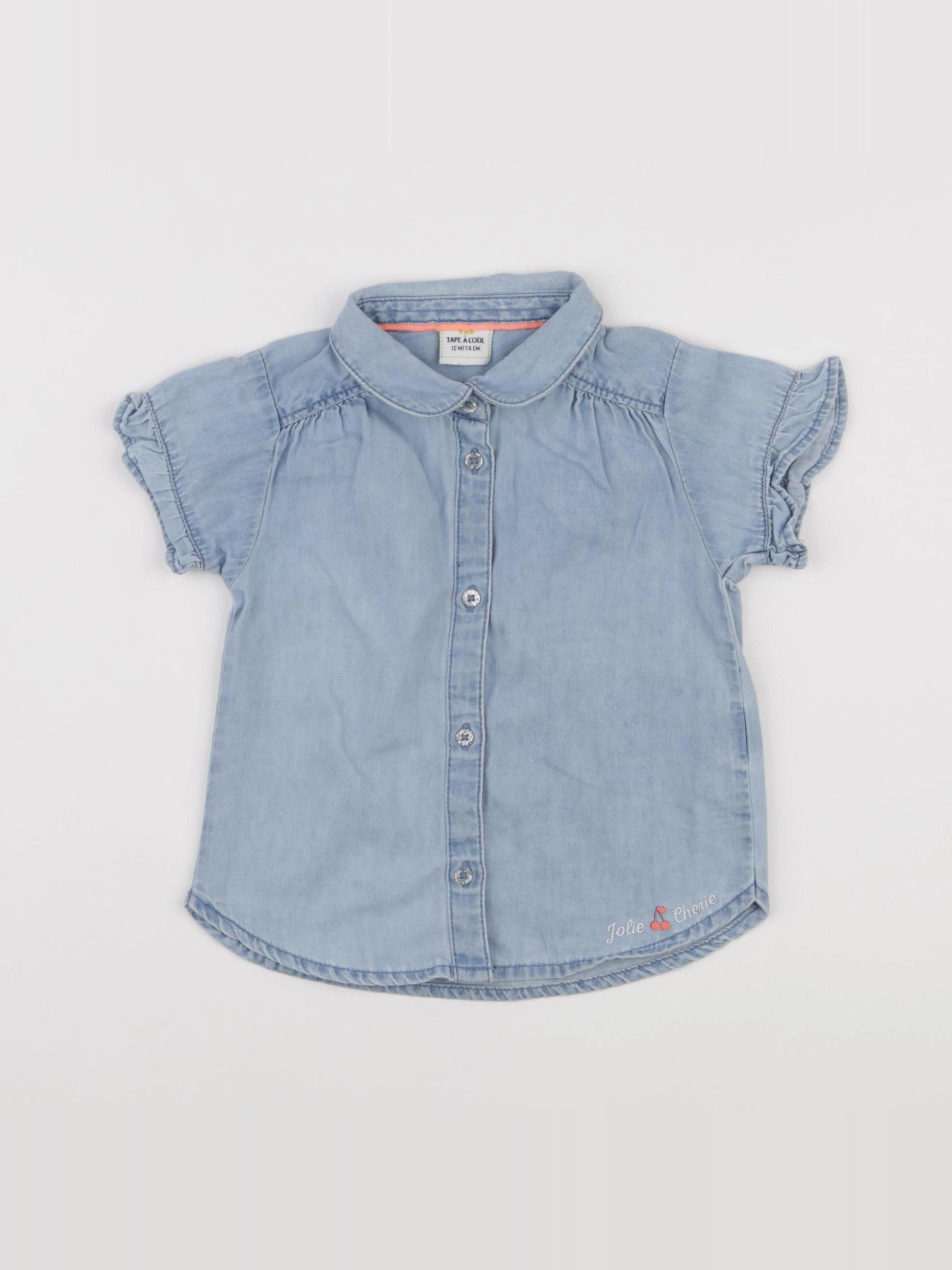 Tape à l'oeil - blouse bleu - 12 mois