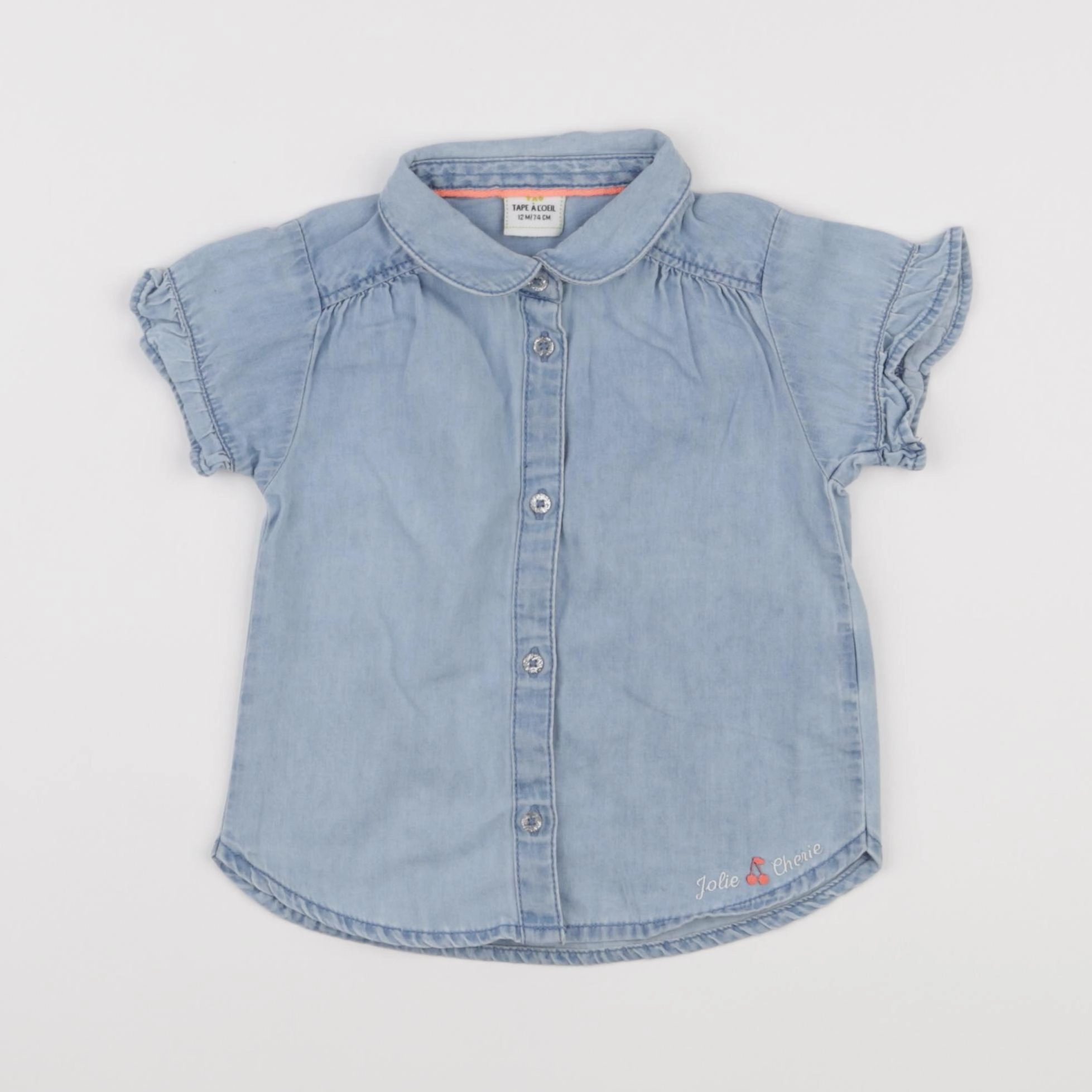 Tape à l'oeil - blouse bleu - 12 mois