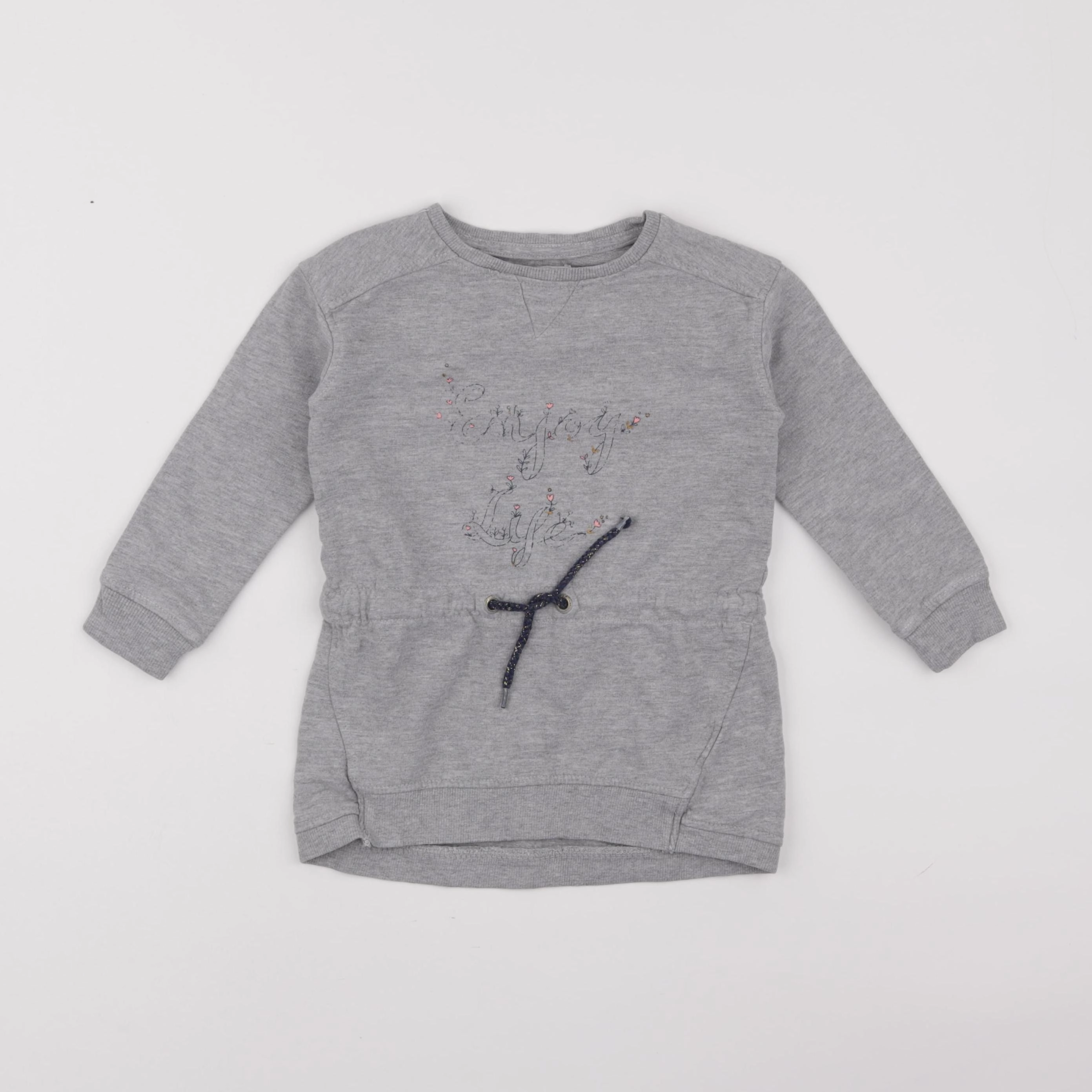Vertbaudet - robe gris - 3 ans