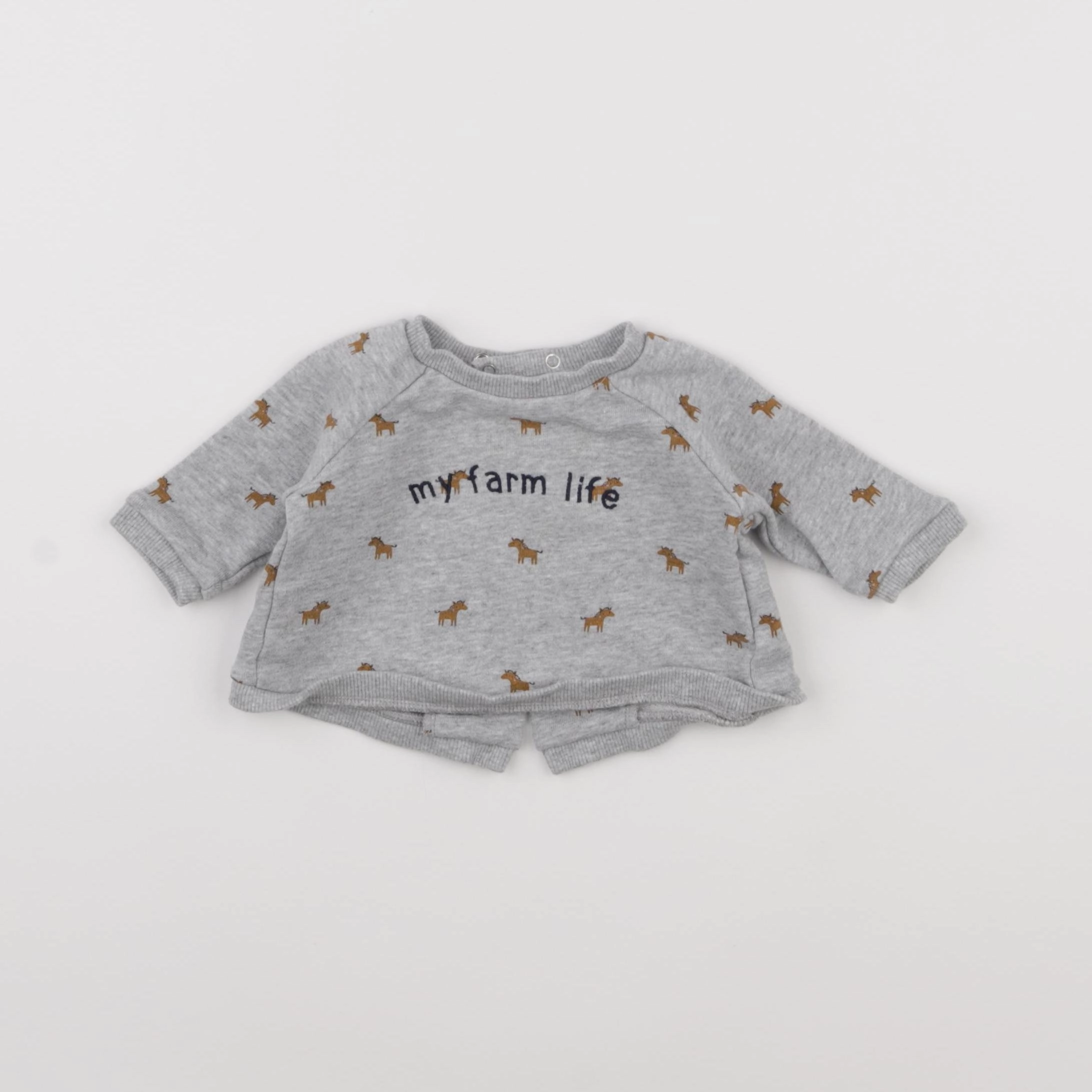 Boutchou - sweat gris - 1 mois