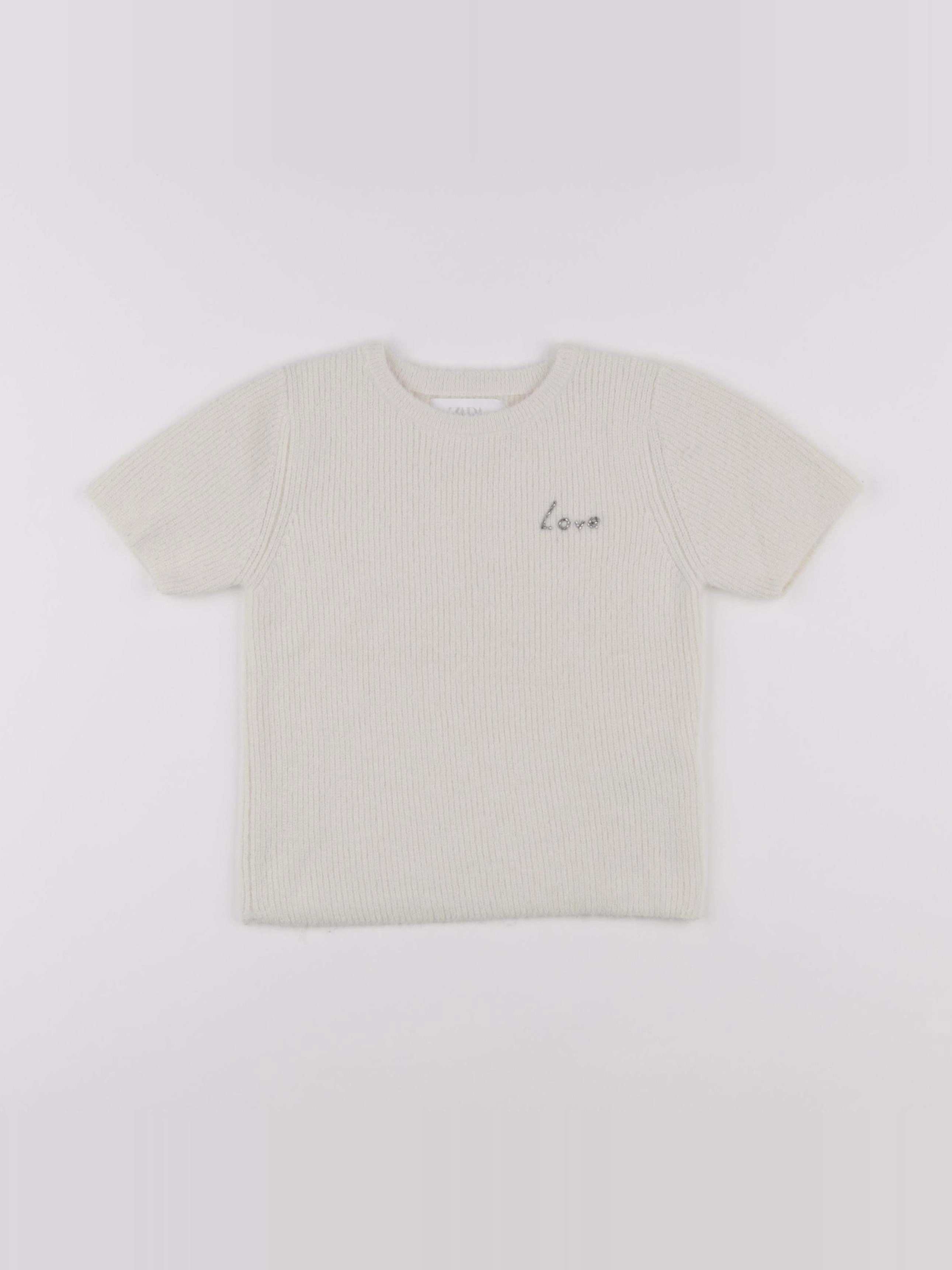 Zara - pull blanc - 8/9 ans