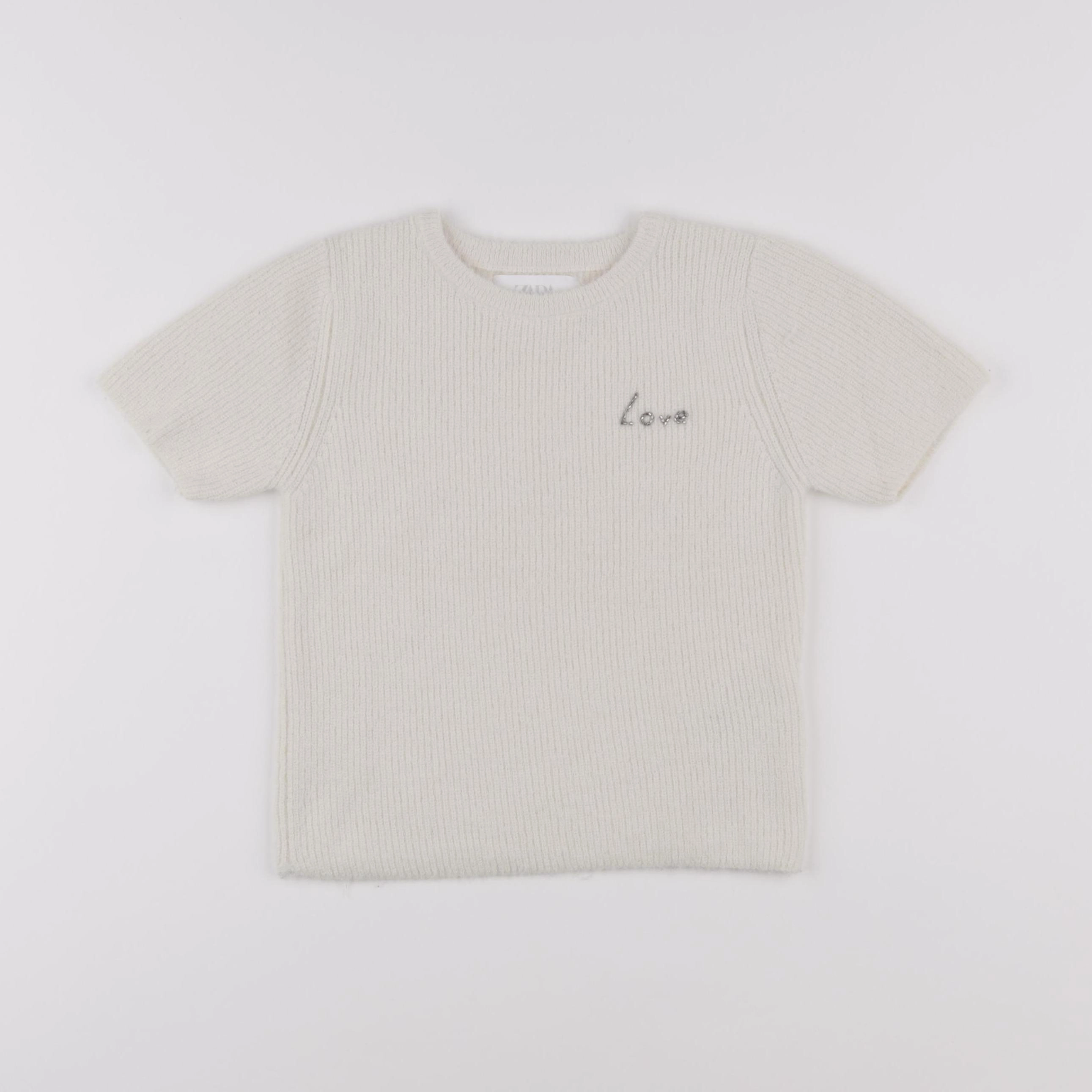 Zara - pull blanc - 8/9 ans