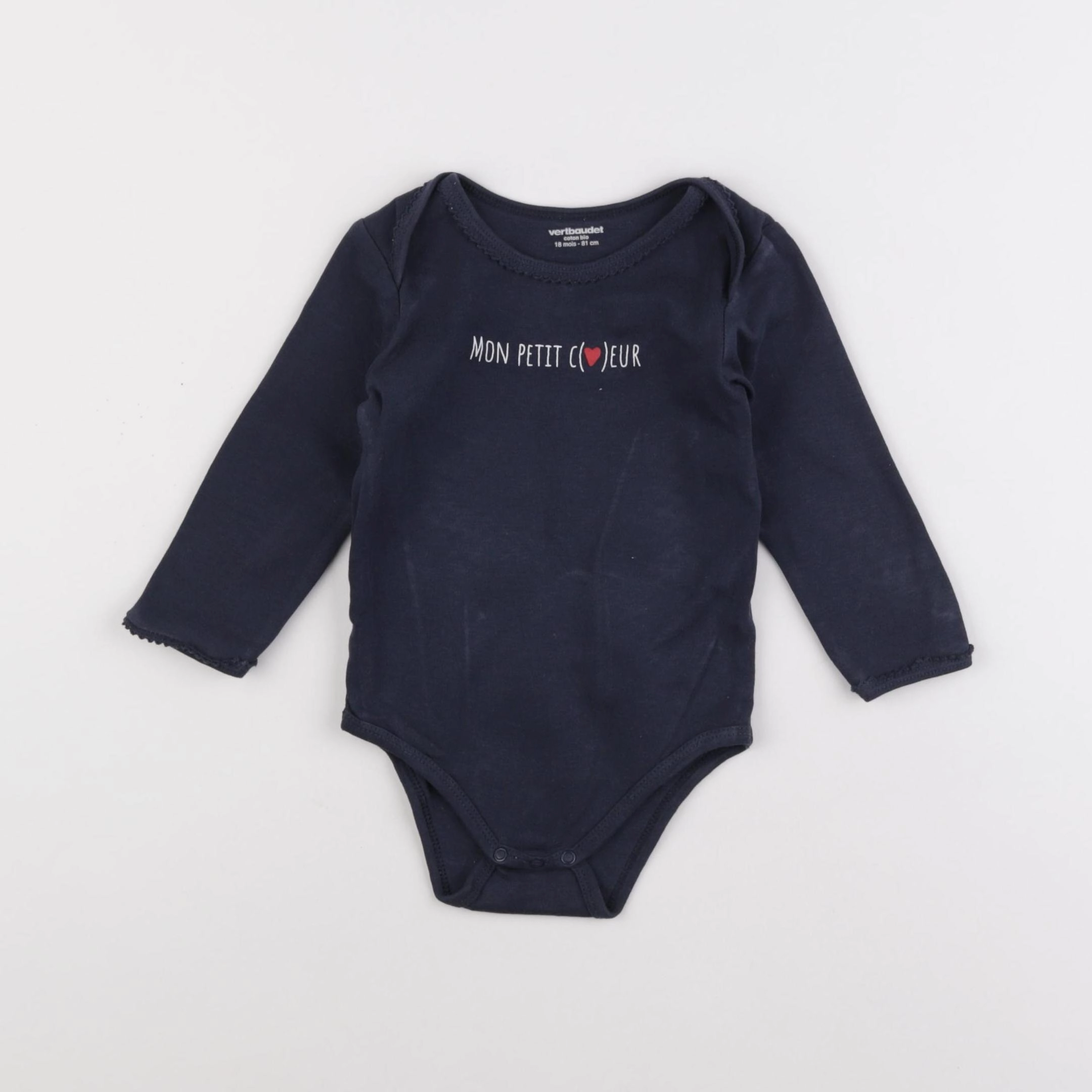 Vertbaudet - body bleu - 18 mois