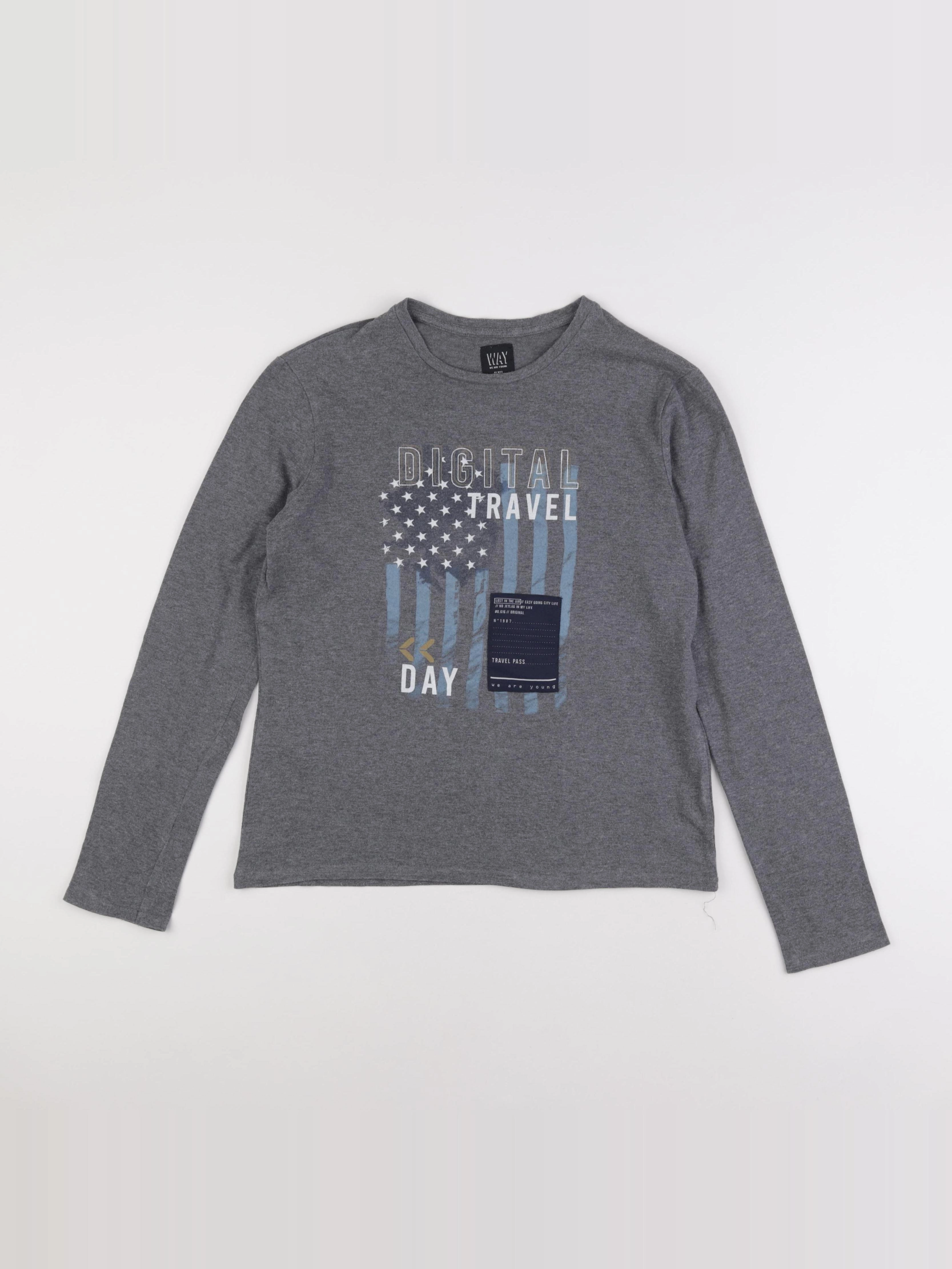 IKKS - tee-shirt gris - 14 ans