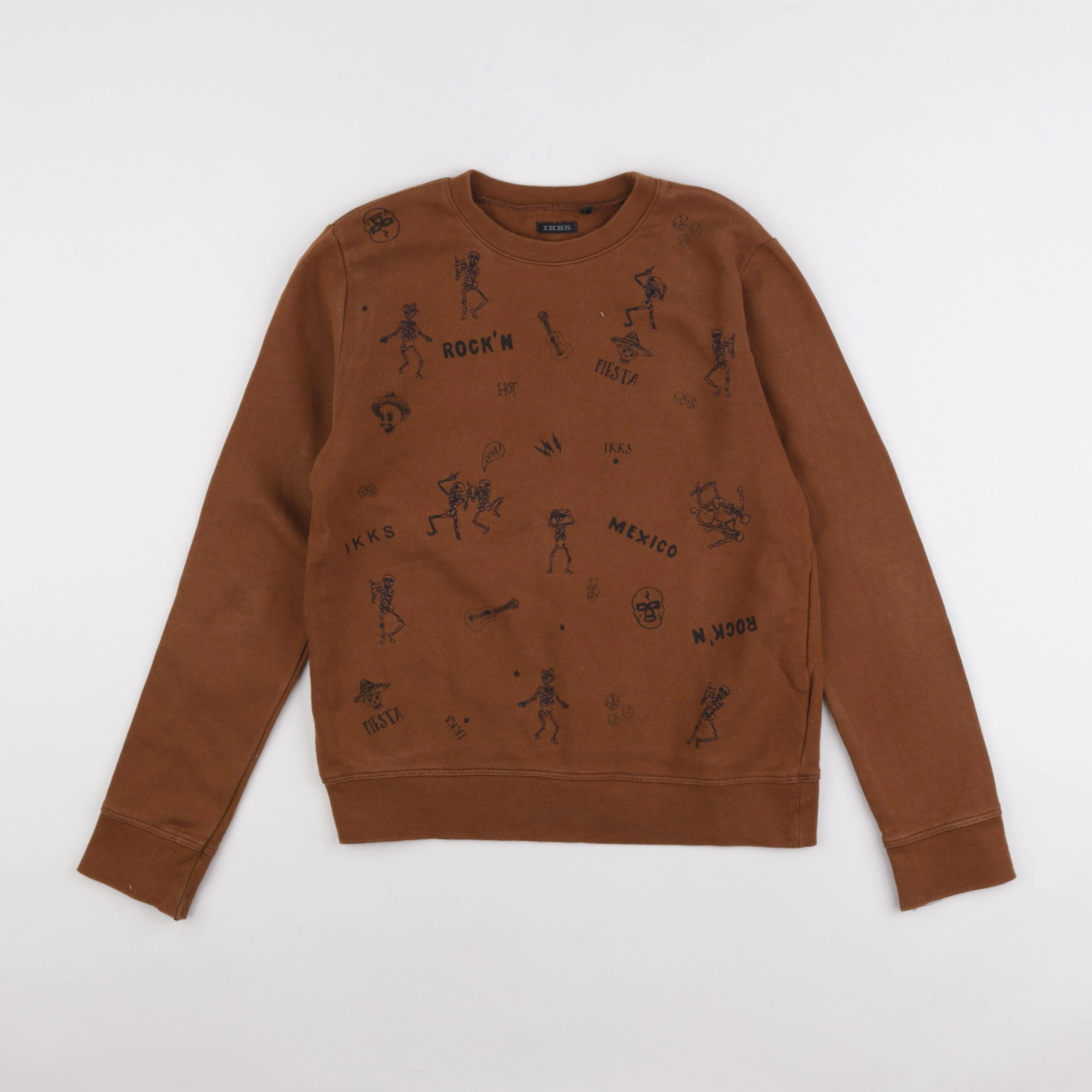 IKKS - sweat marron - 12 ans