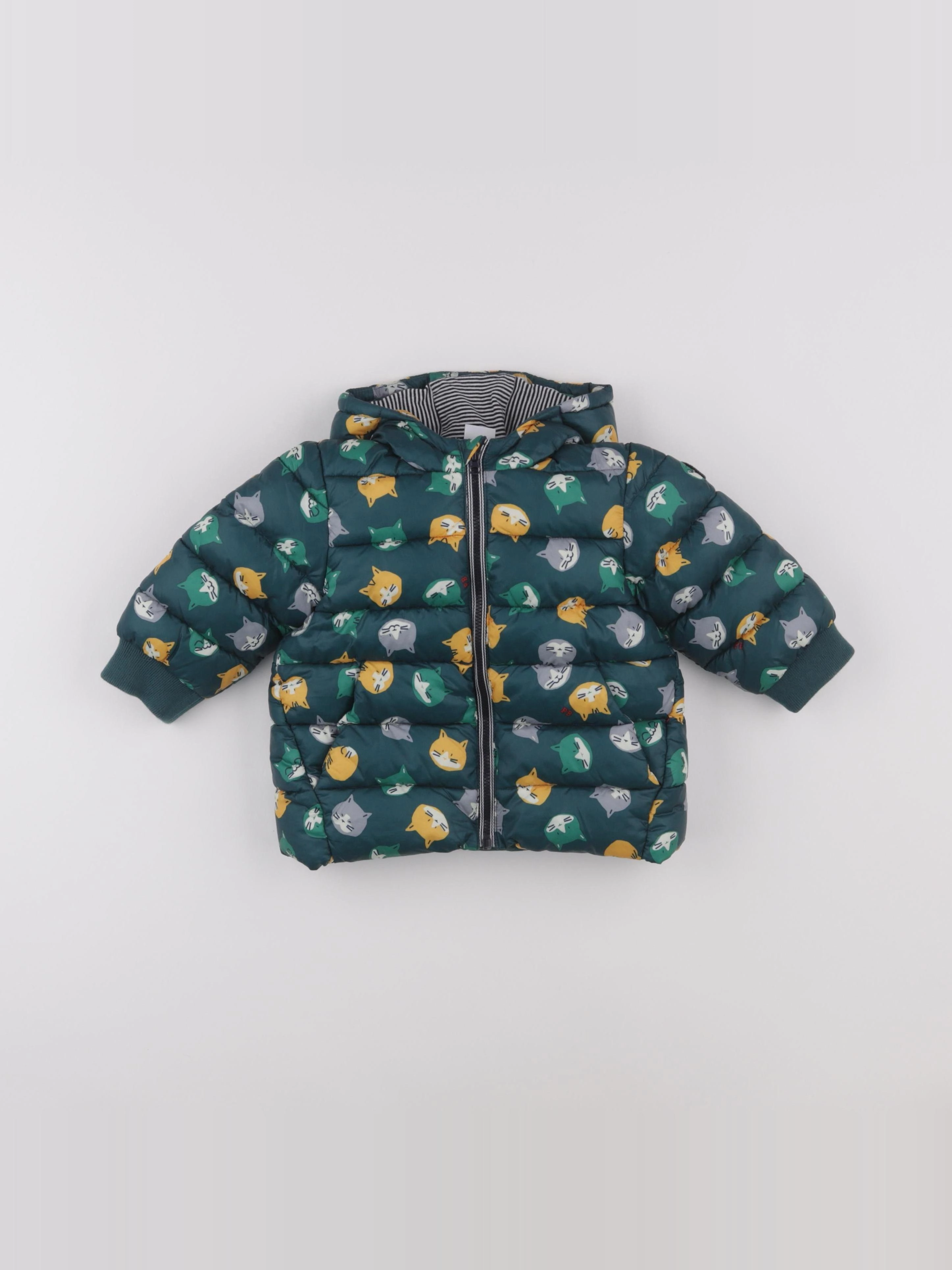 Petit Bateau - doudoune vert - 12 mois