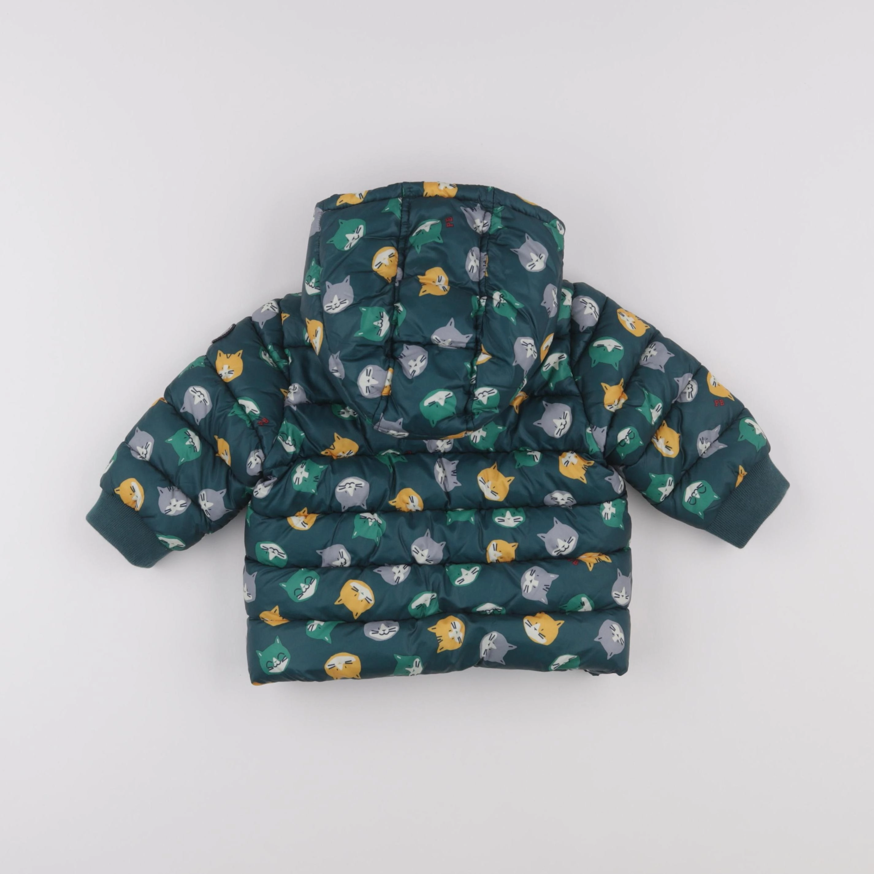 Petit Bateau - doudoune vert - 12 mois