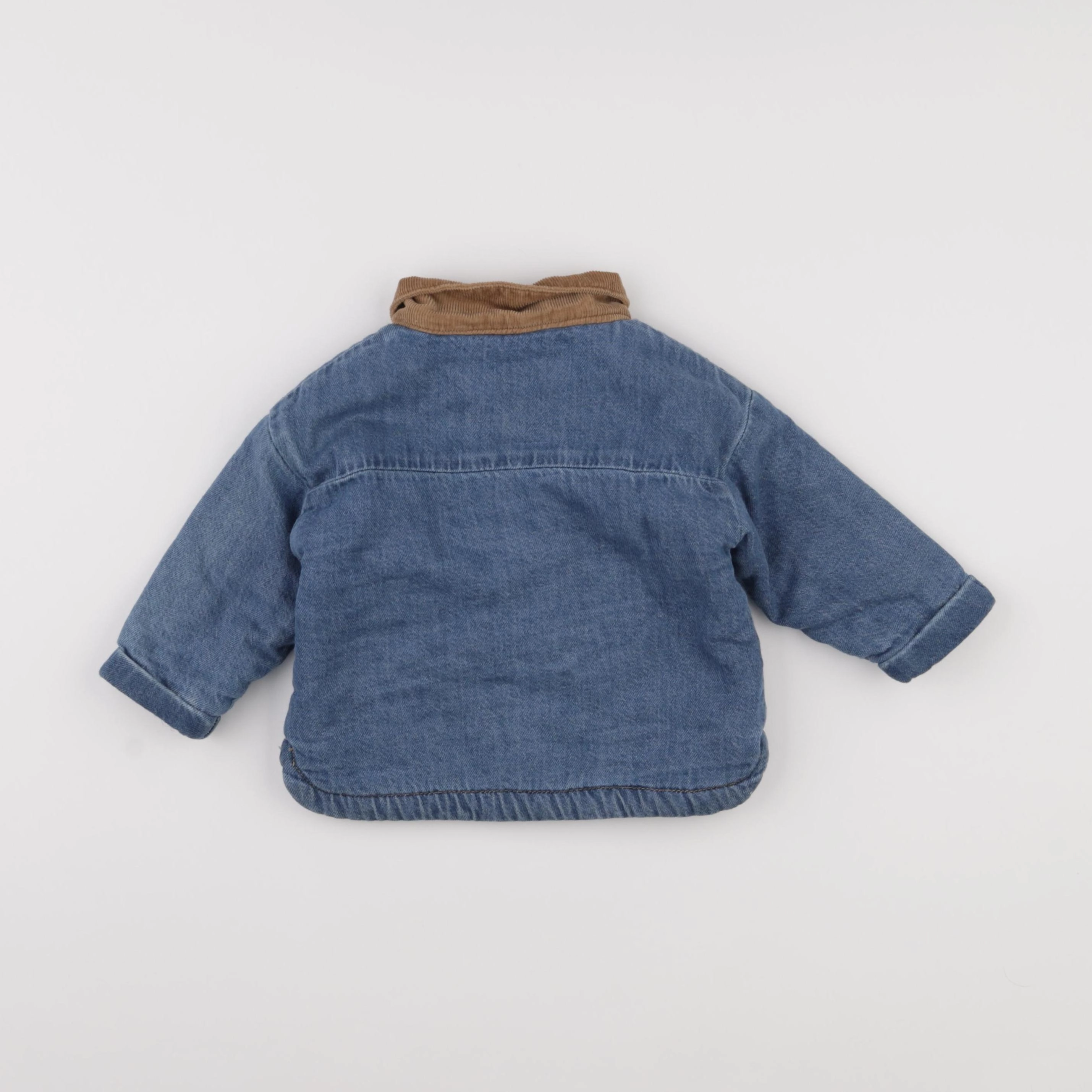 Vertbaudet - veste doublé bleu - 9 mois