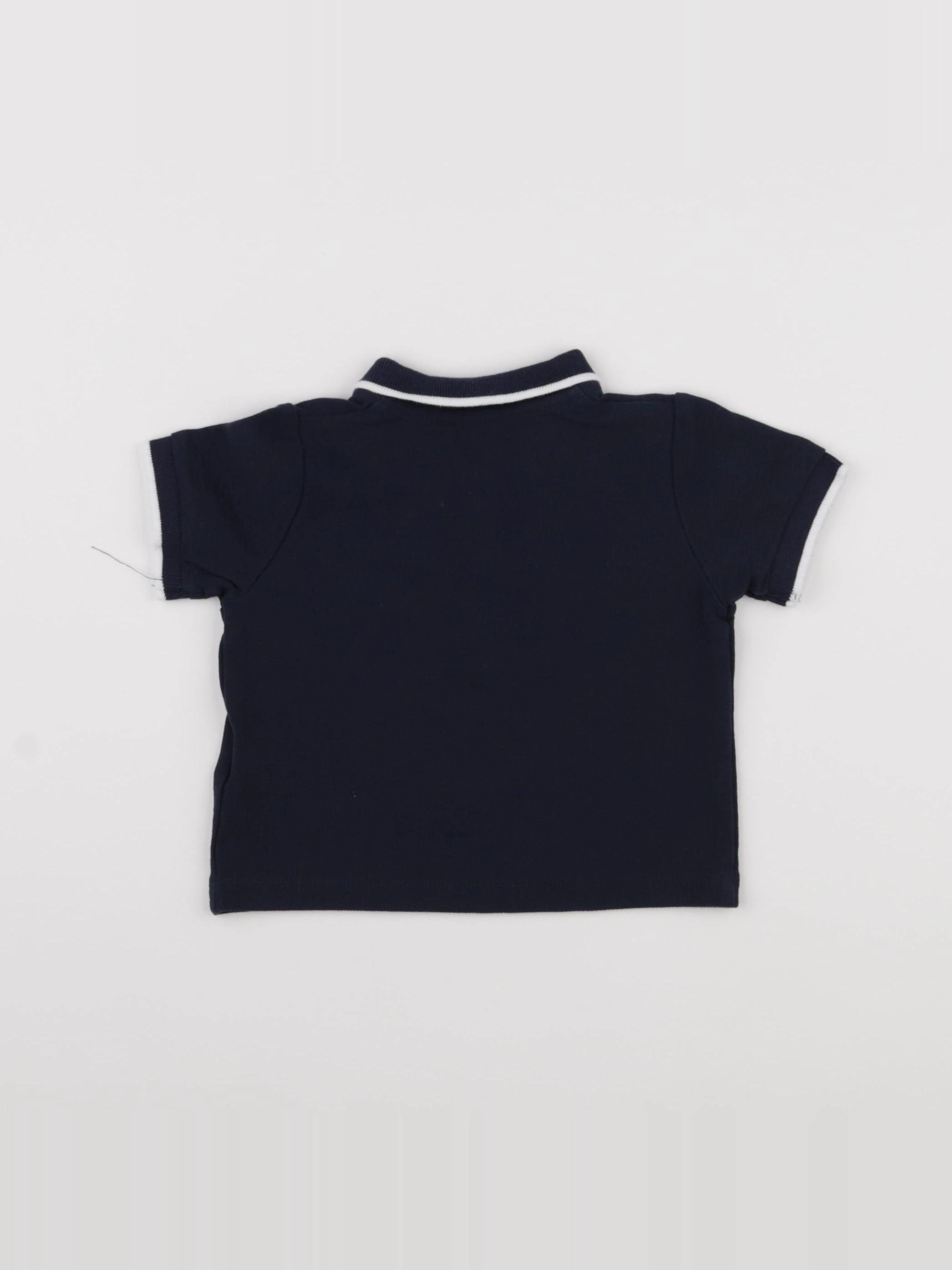 Vertbaudet - polo bleu - 12 mois