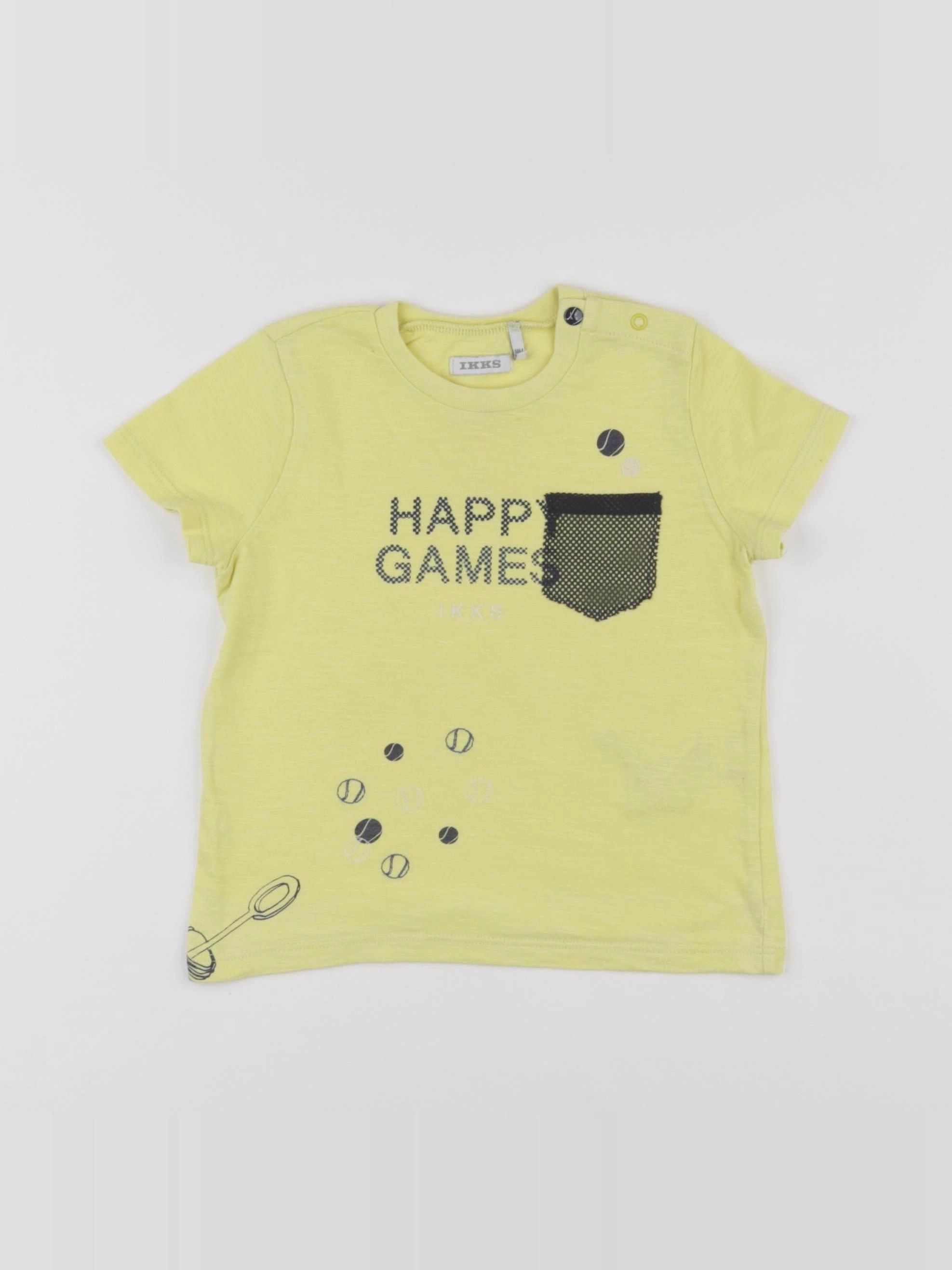 IKKS - tee-shirt jaune - 18 mois