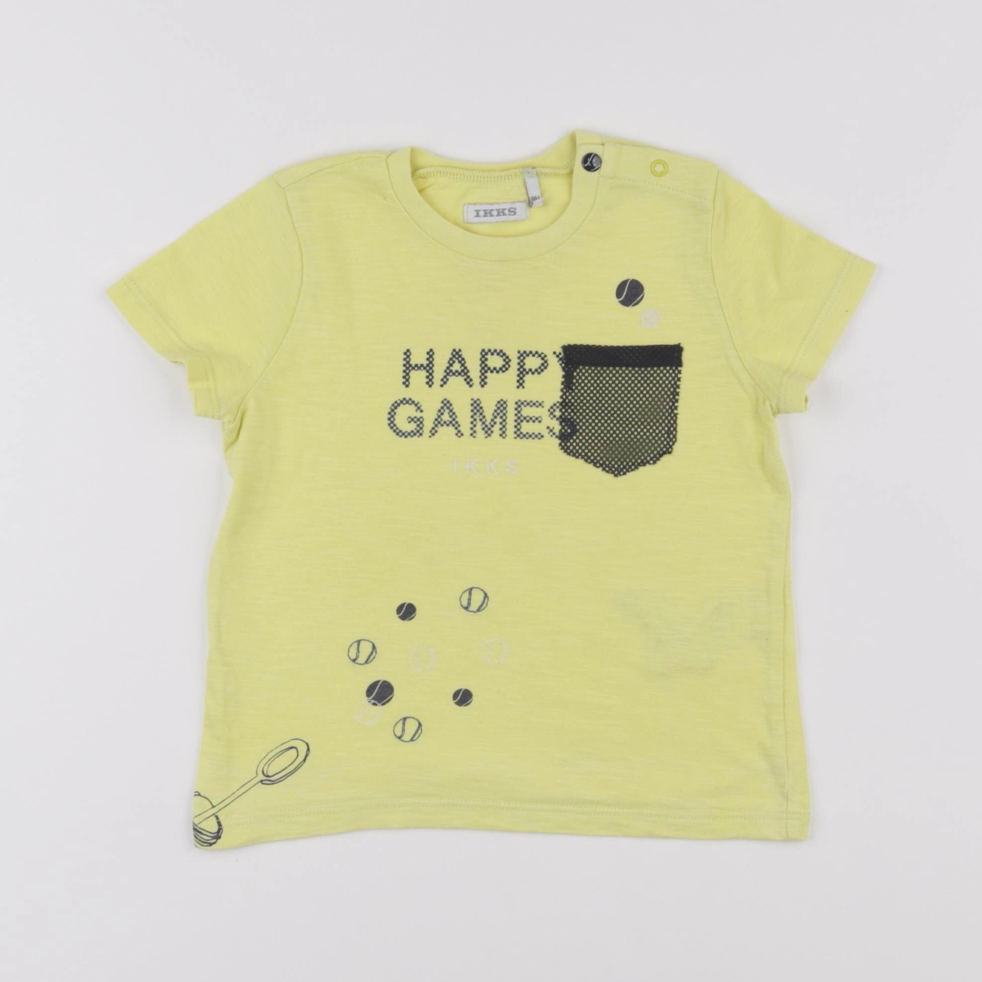 IKKS - tee-shirt jaune - 18 mois