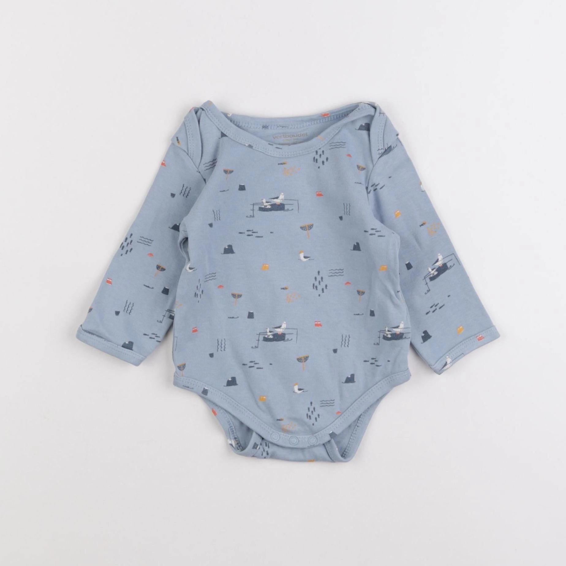 Vertbaudet - body bleu - 9 mois