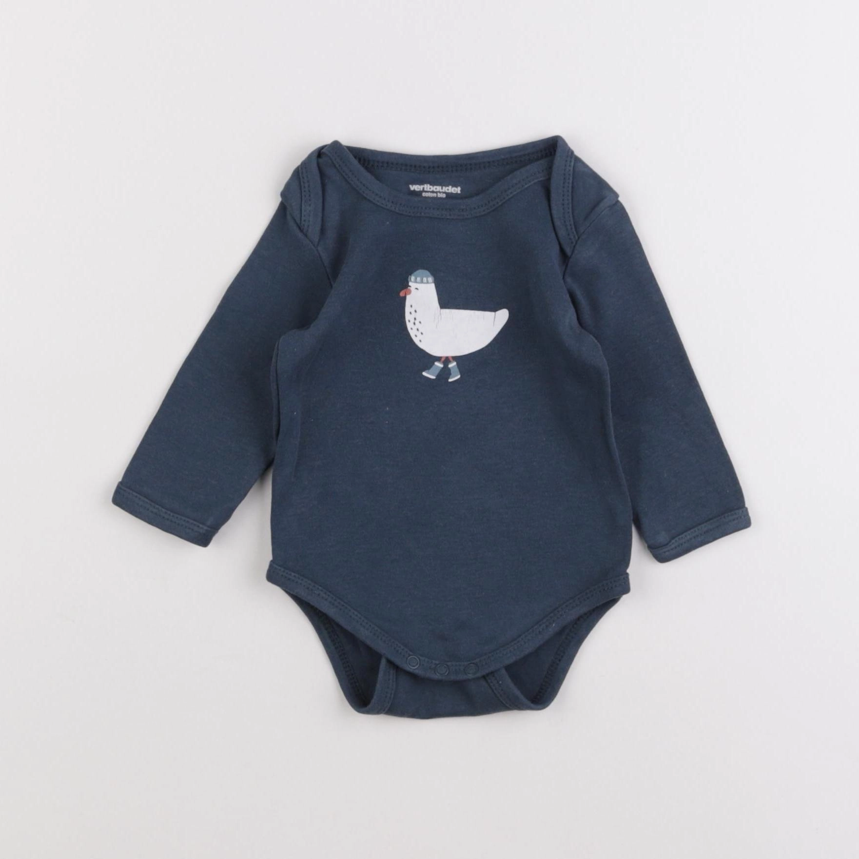 Vertbaudet - body bleu - 6 mois