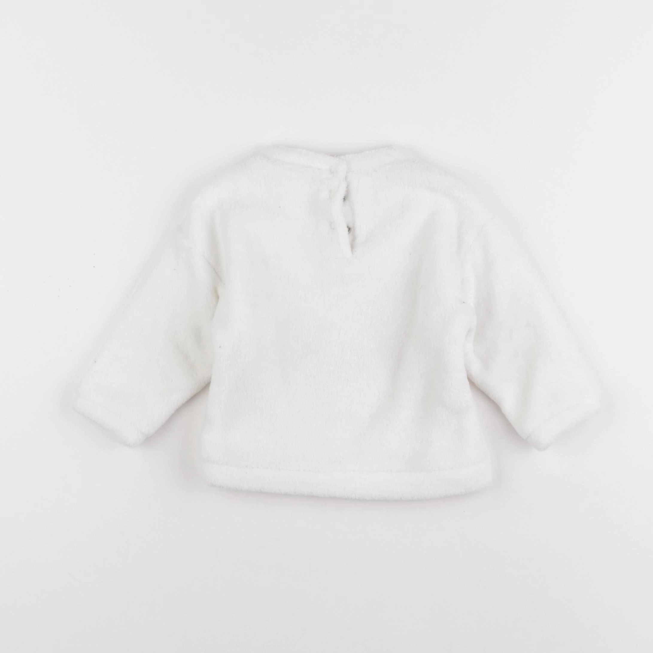 Vertbaudet - sweat blanc - 12 mois