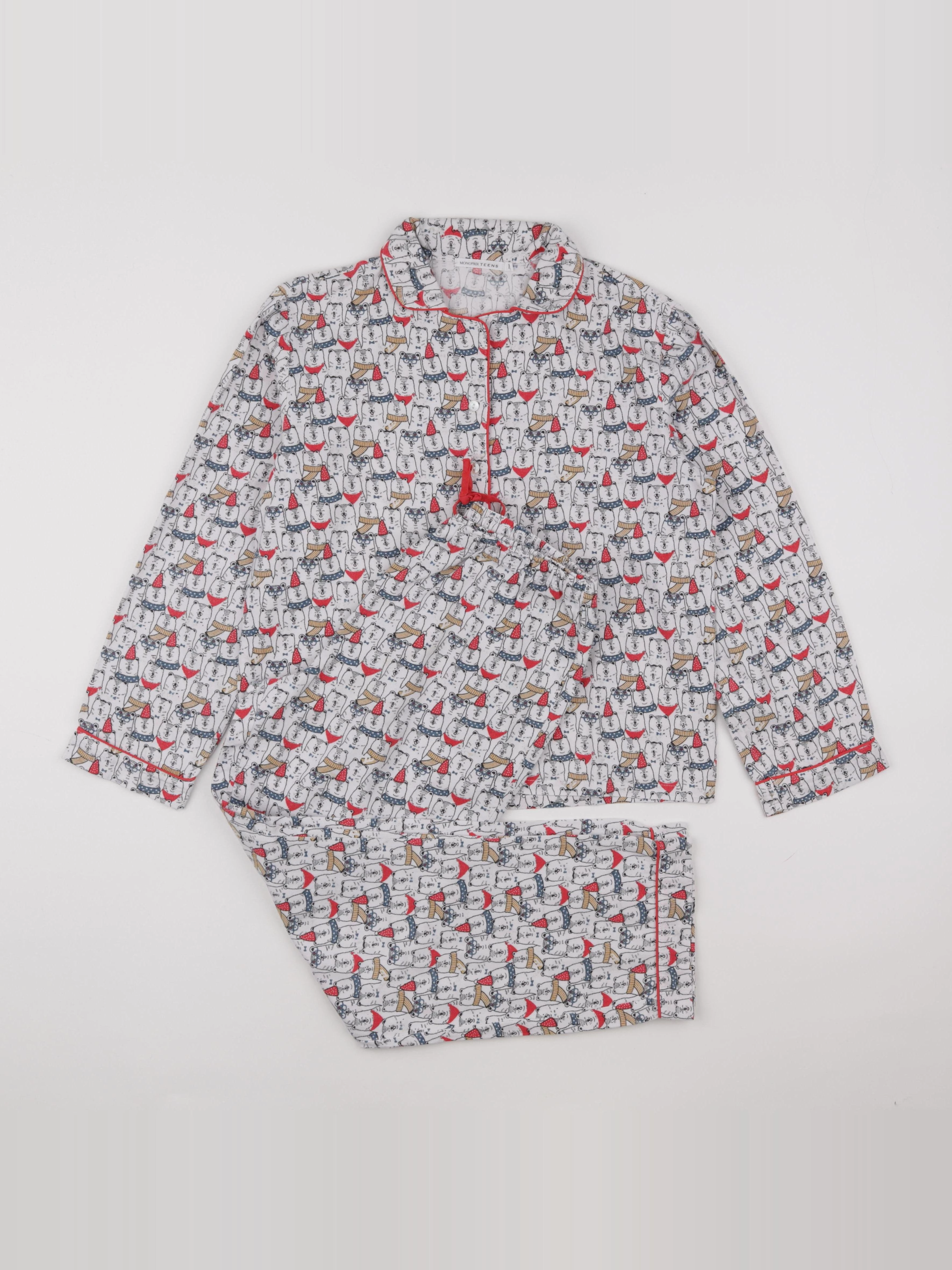 Monoprix - pyjama coton blanc - 12 ans