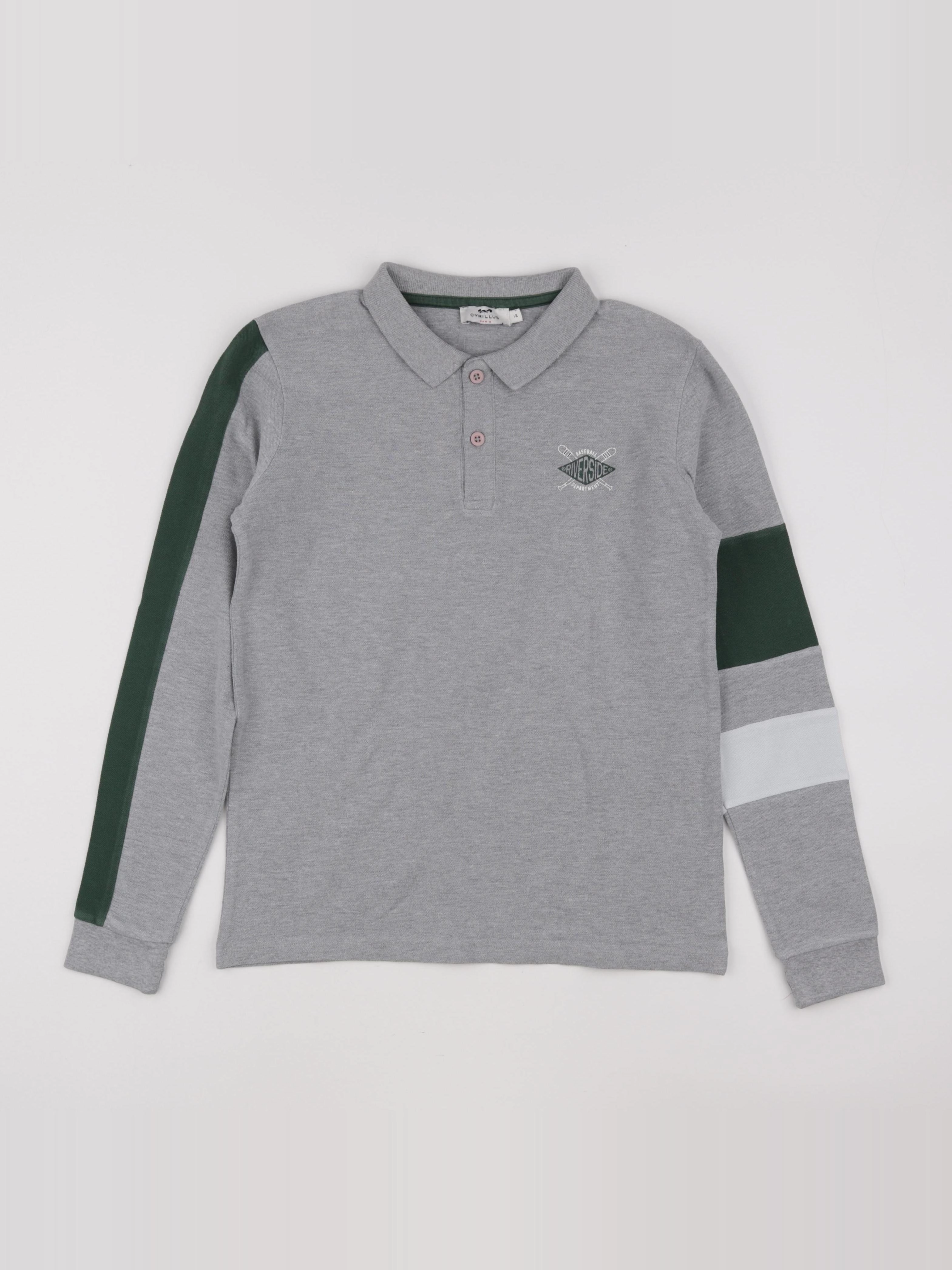 Cyrillus - polo gris - 12 ans