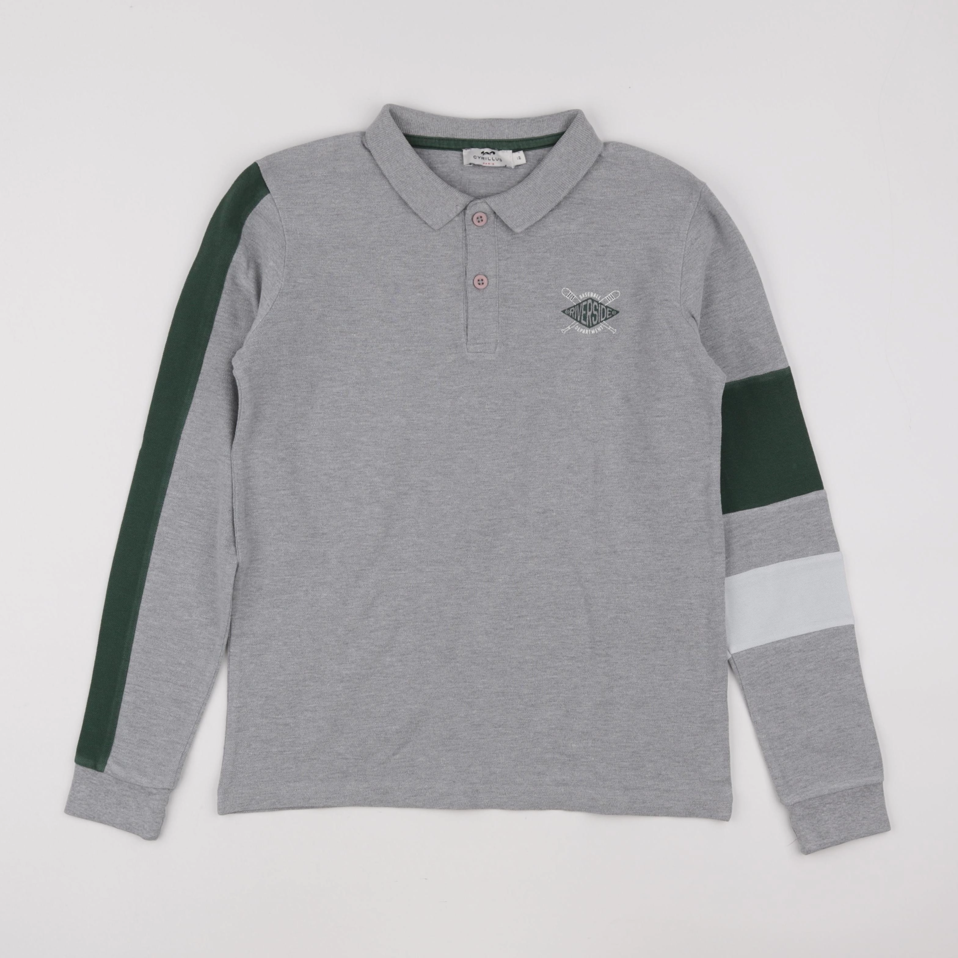 Cyrillus - polo gris - 12 ans