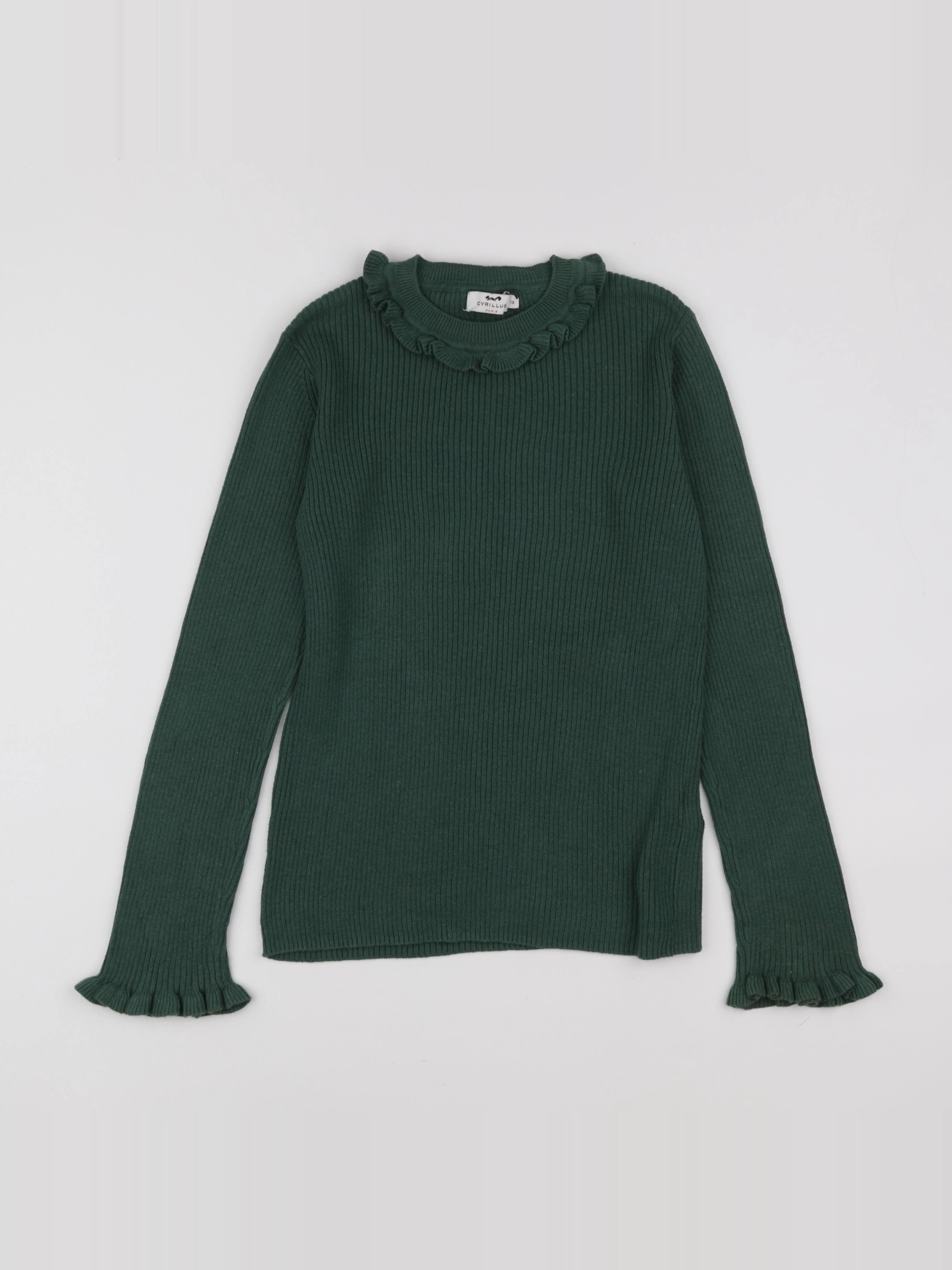 Cyrillus - pull vert - 12 ans