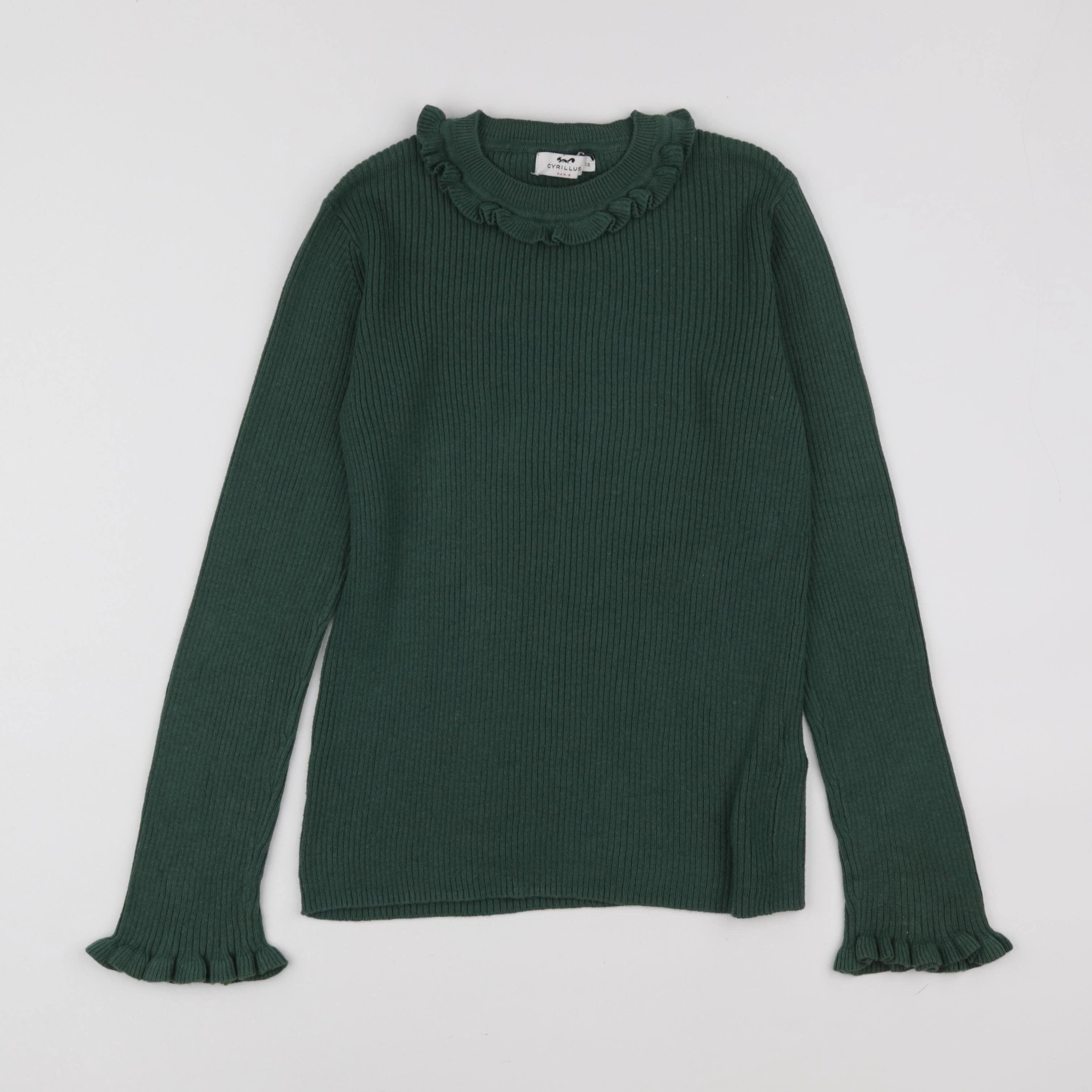 Cyrillus - pull vert - 12 ans