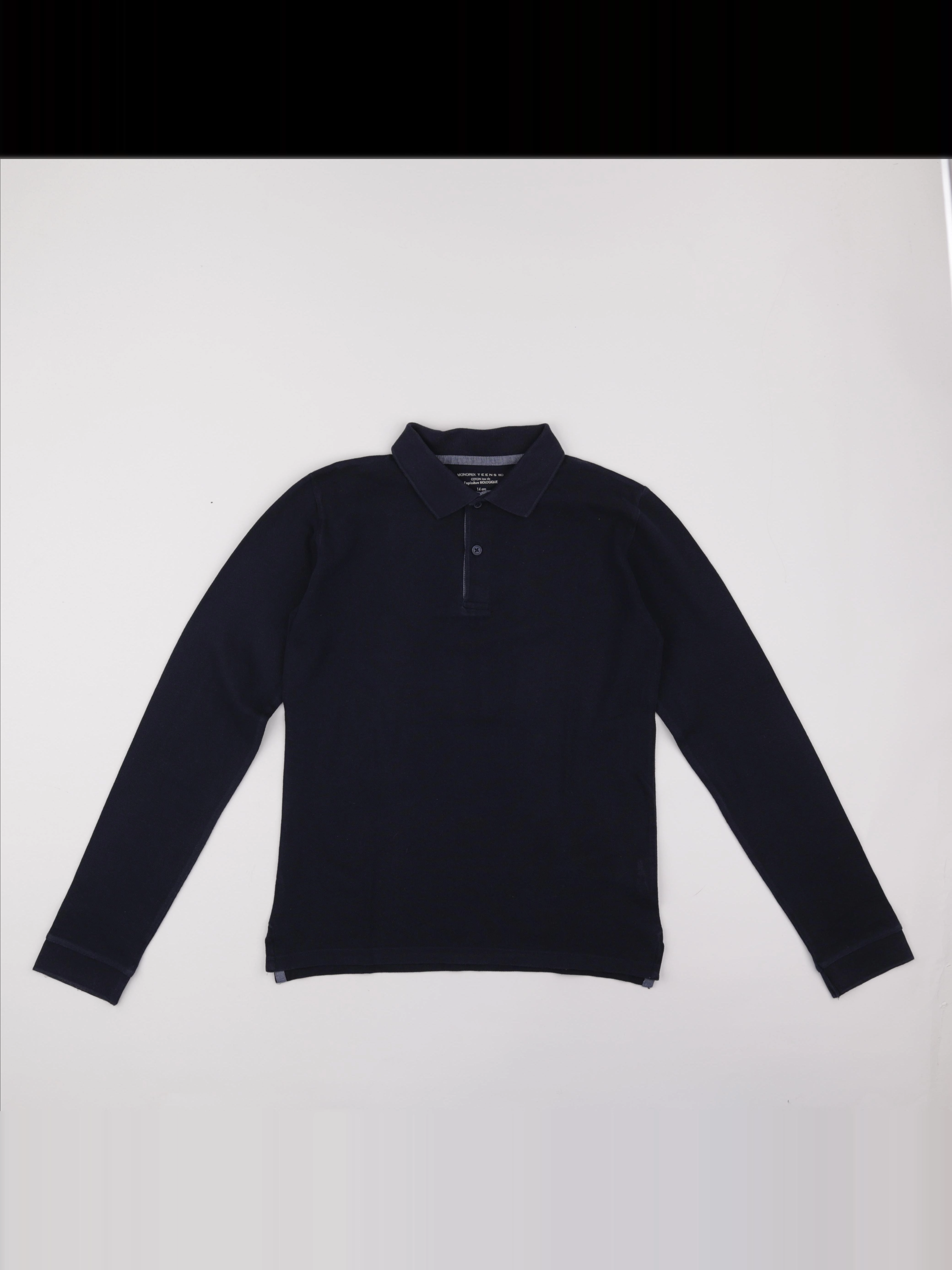 Monoprix - polo bleu - 14 ans