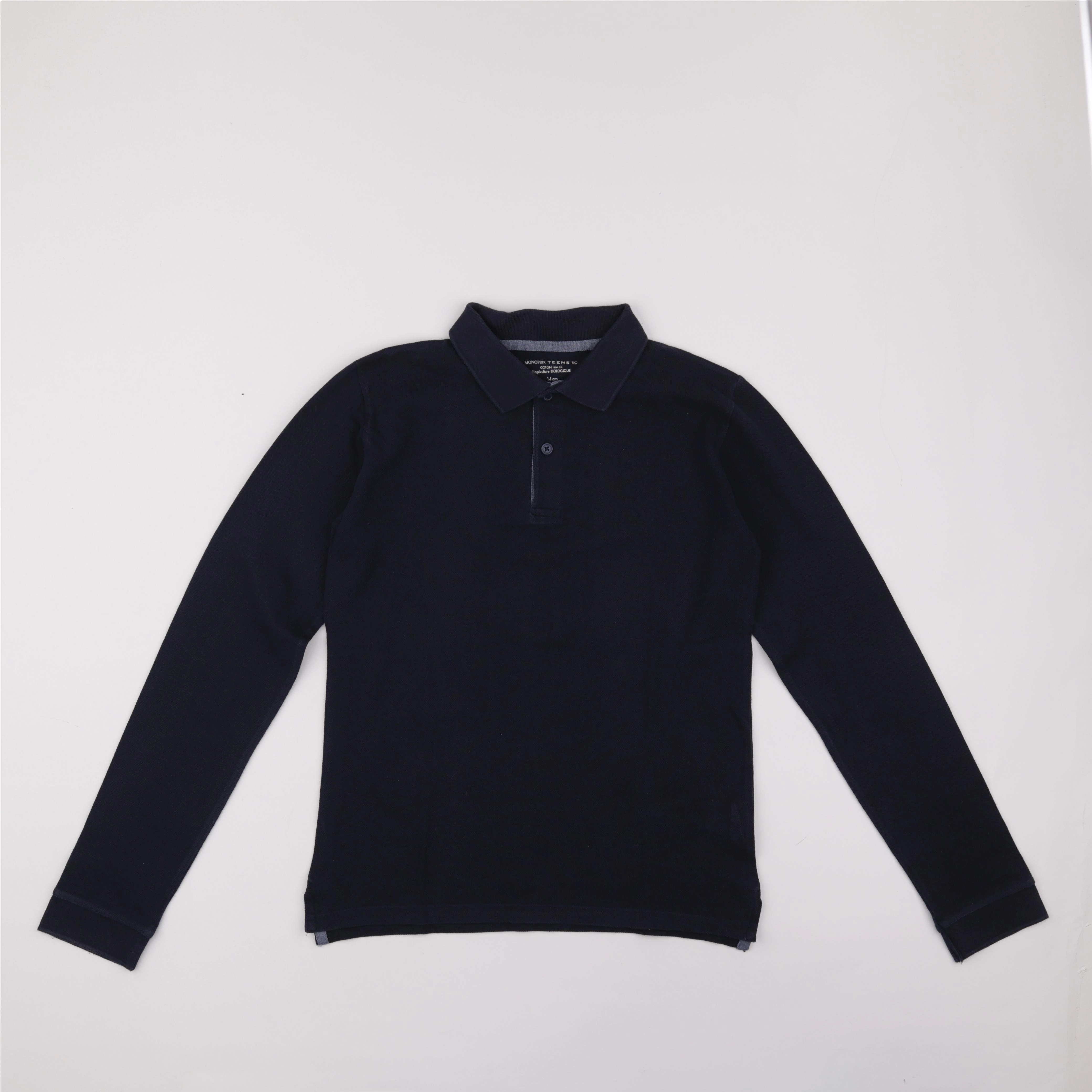 Monoprix - polo bleu - 14 ans