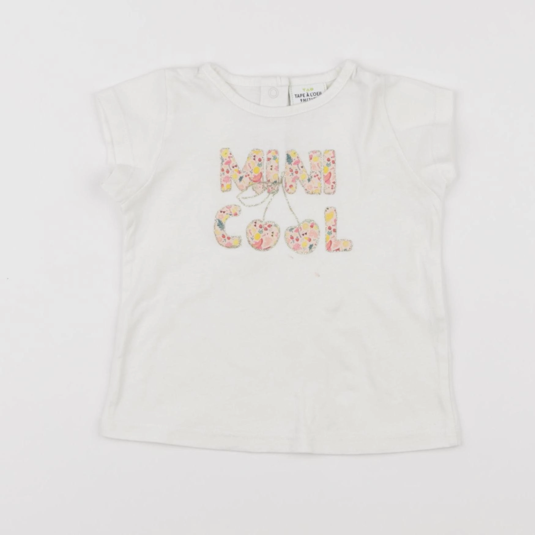 Tape à l'oeil - tee-shirt blanc - 9 mois