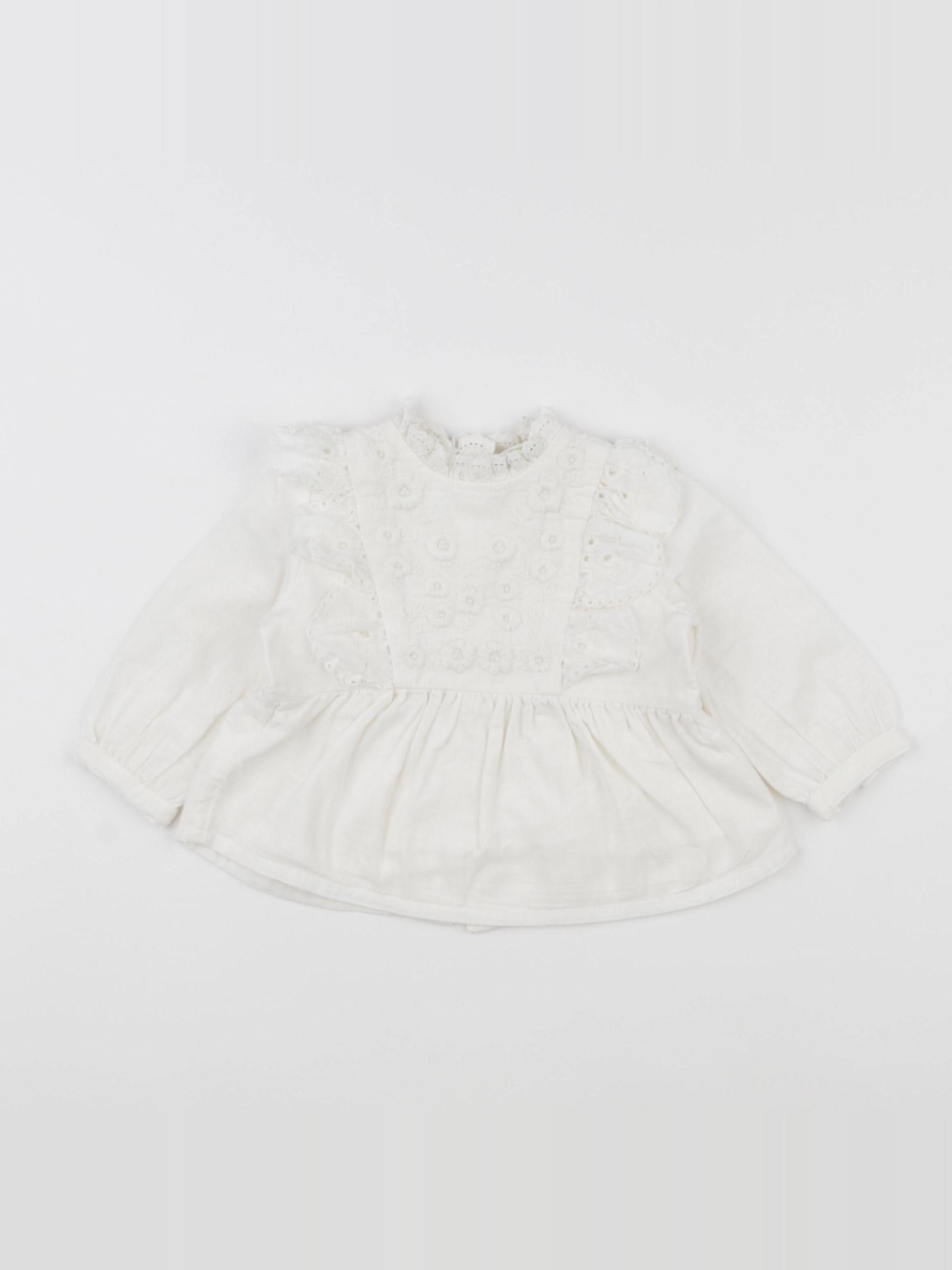 Tape à l'oeil - blouse blanc - 9 mois