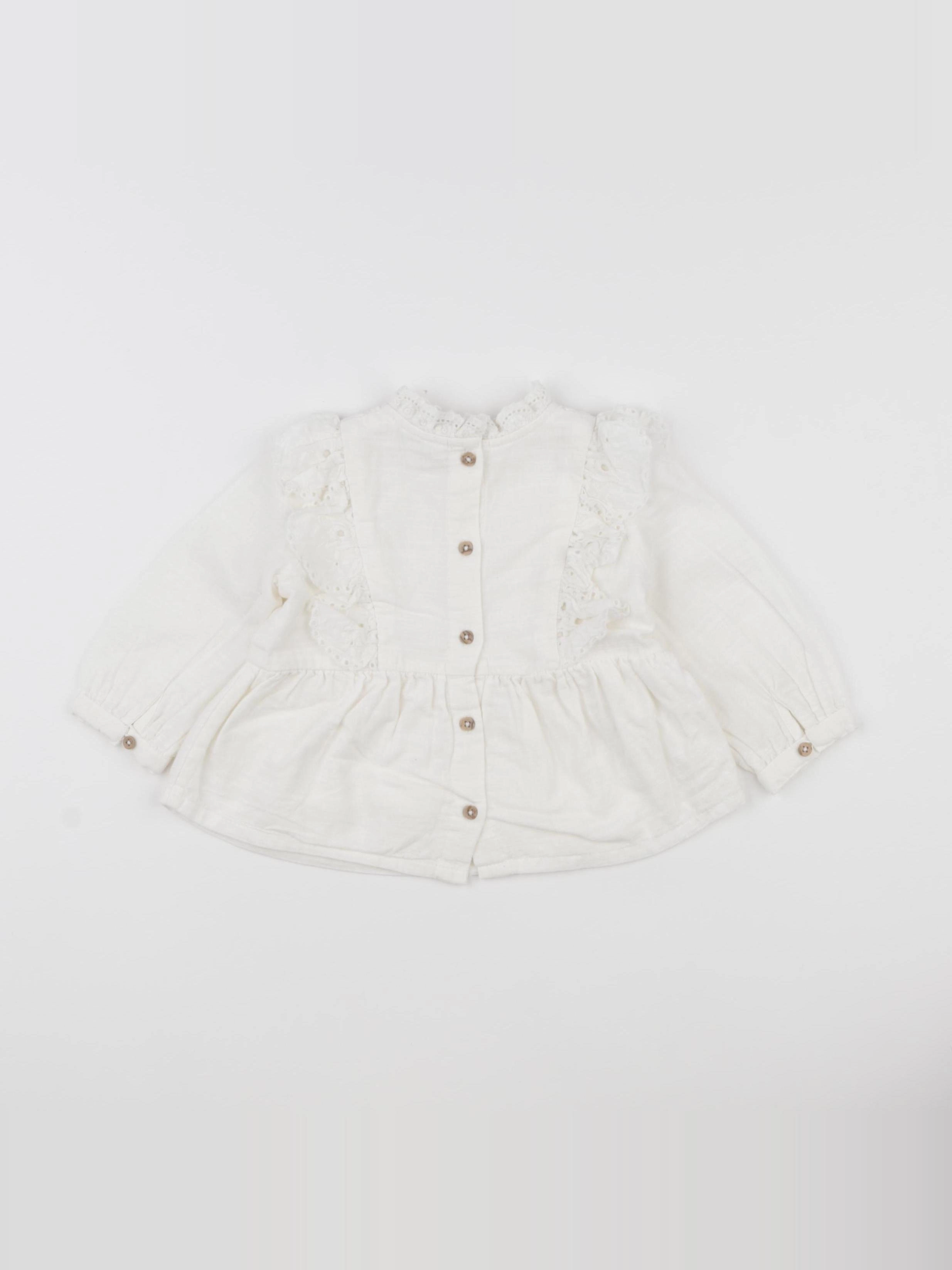Tape à l'oeil - blouse blanc - 9 mois