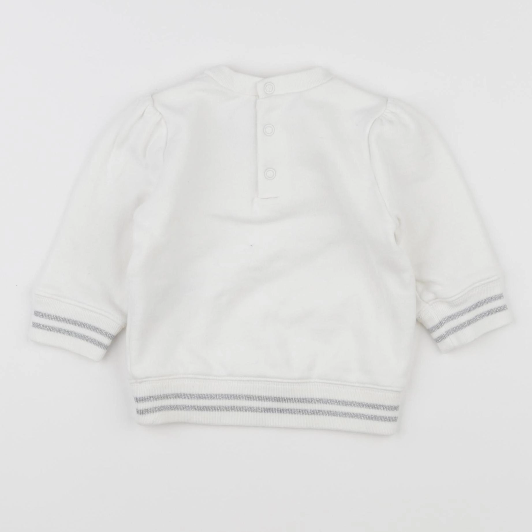 Petit Bateau - sweat blanc - 6 mois