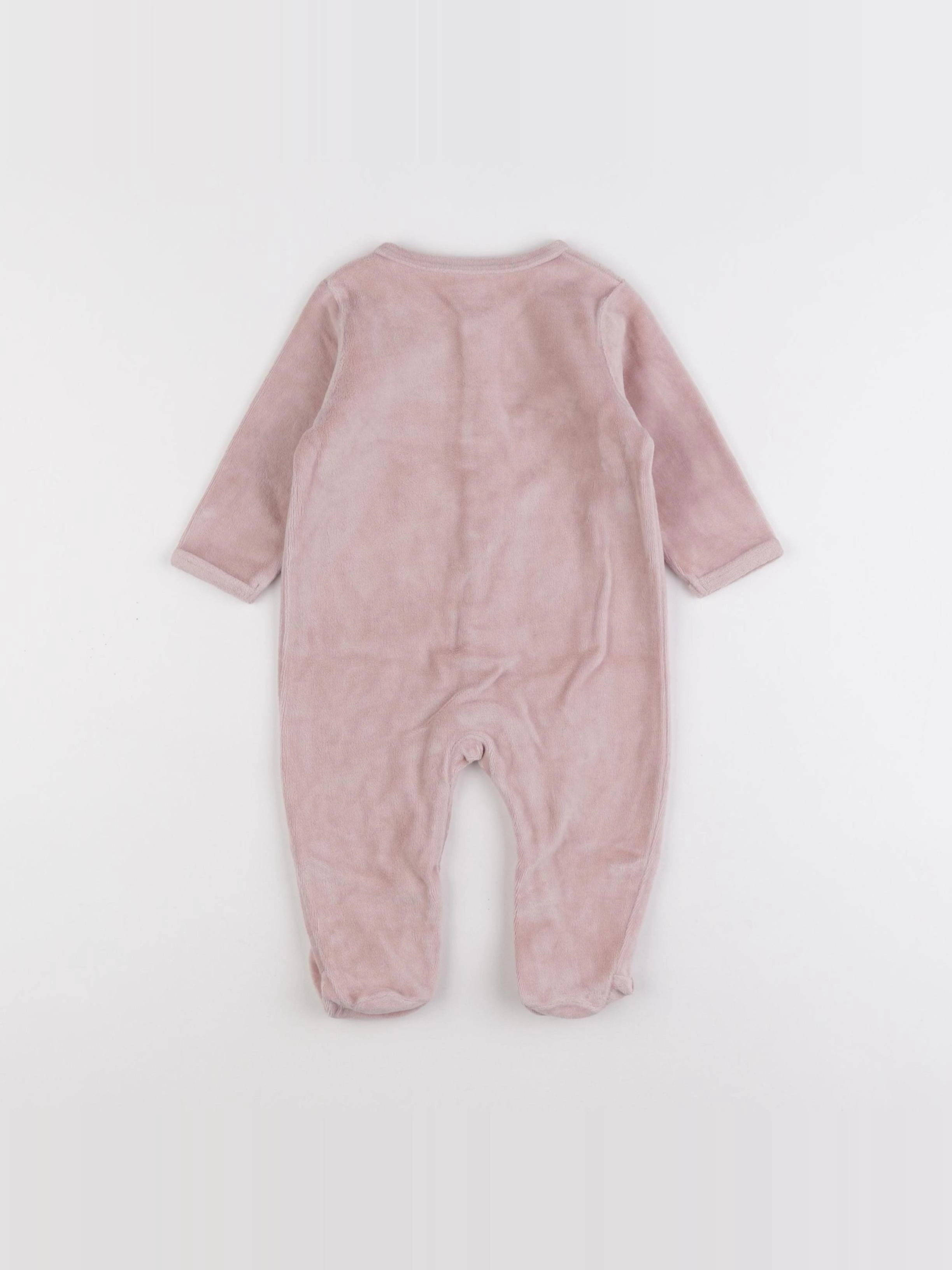 Vertbaudet - pyjama velours rose - 6 mois
