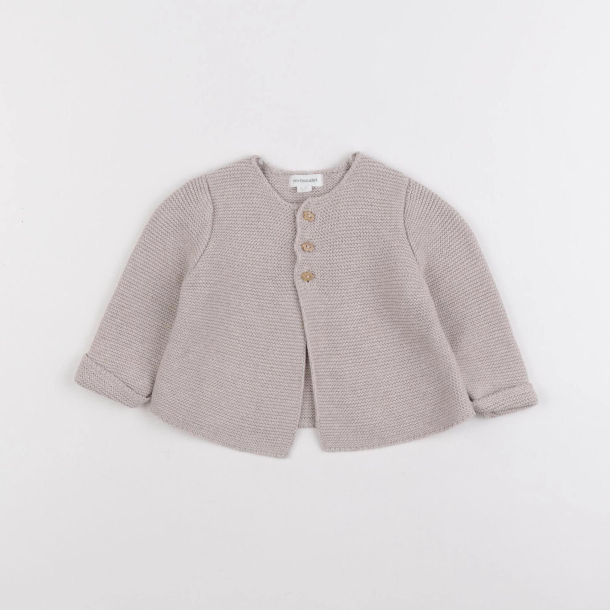 Vertbaudet - gilet beige - 3 mois