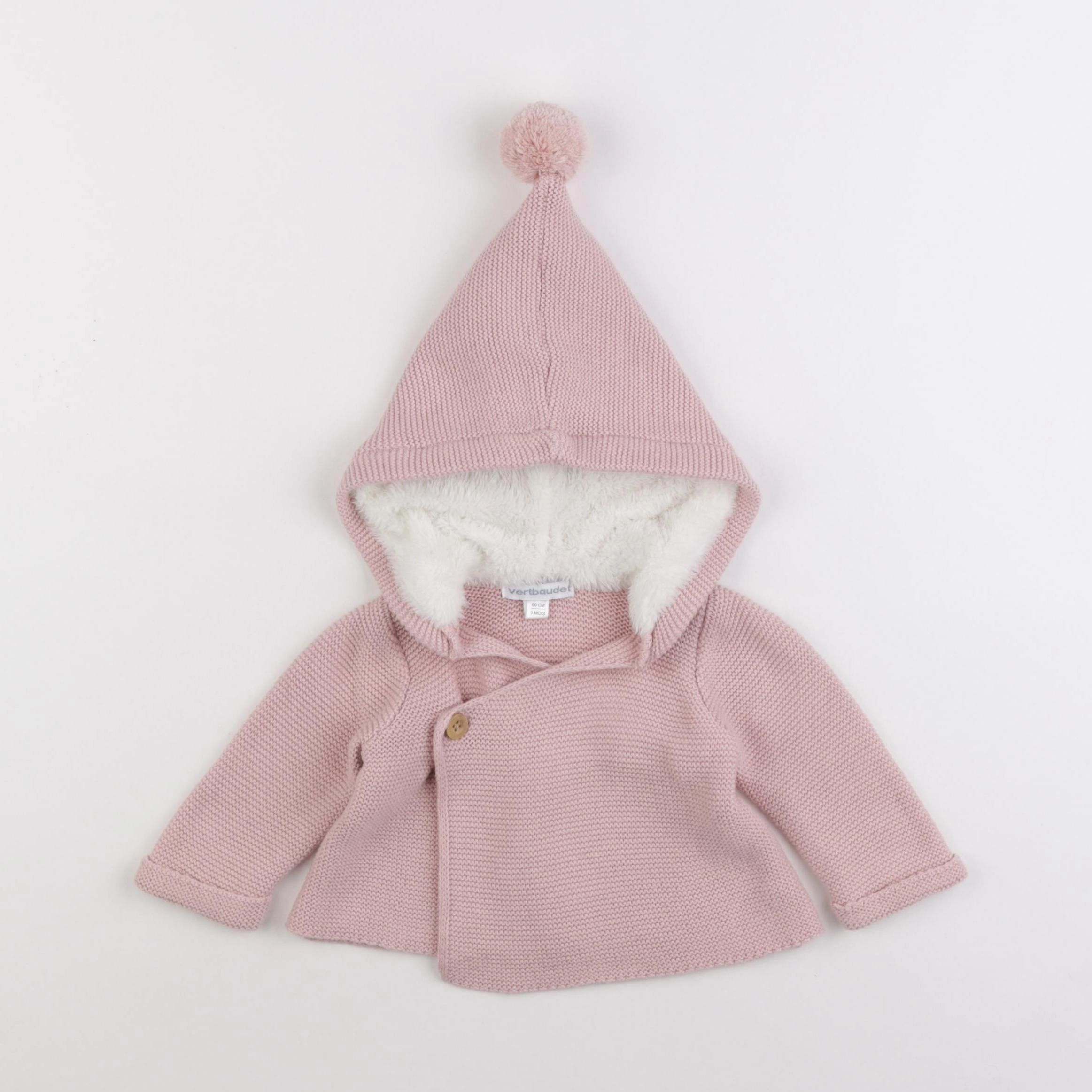 Vertbaudet - veste rose - 3 mois