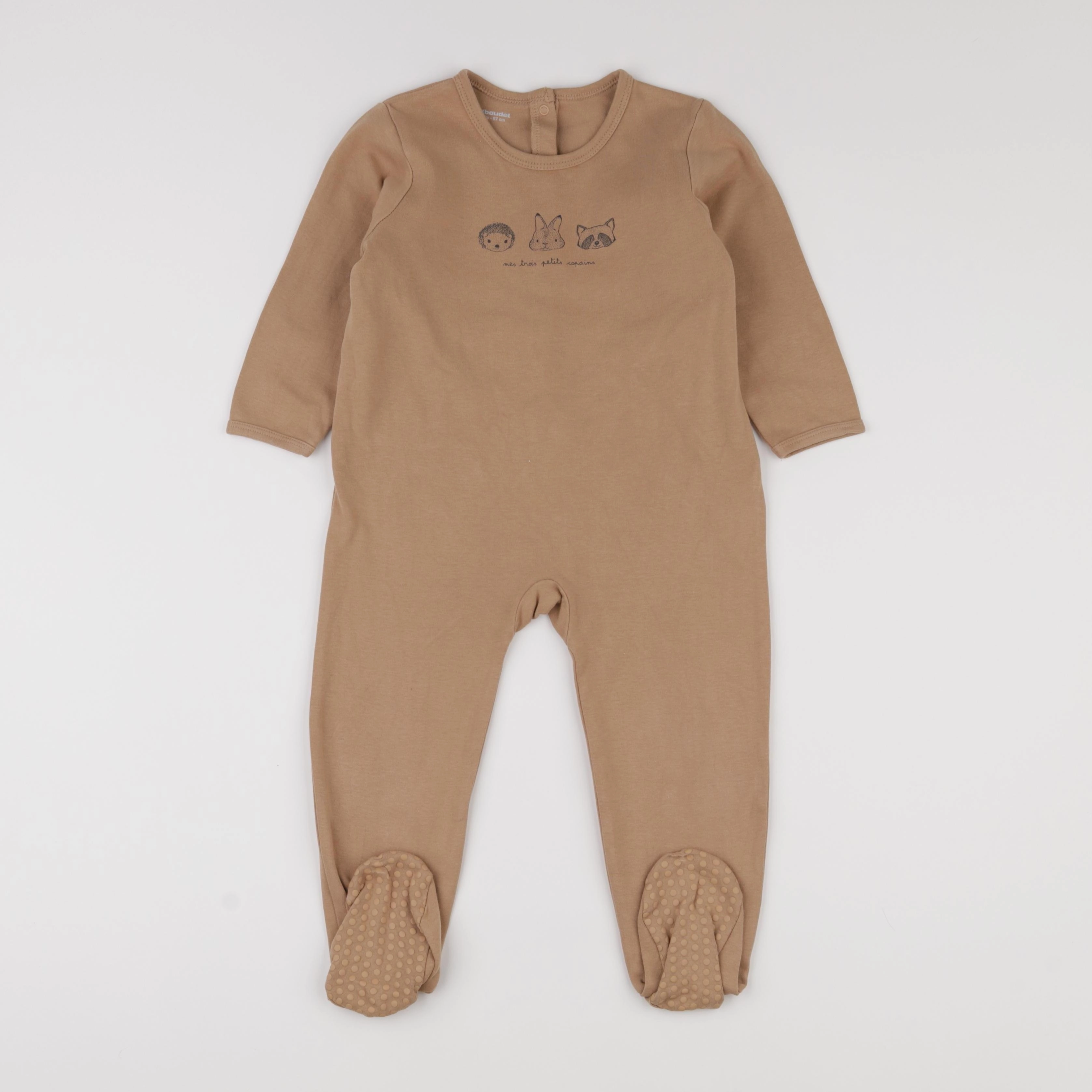 Vertbaudet - pyjama coton marron - 36 mois