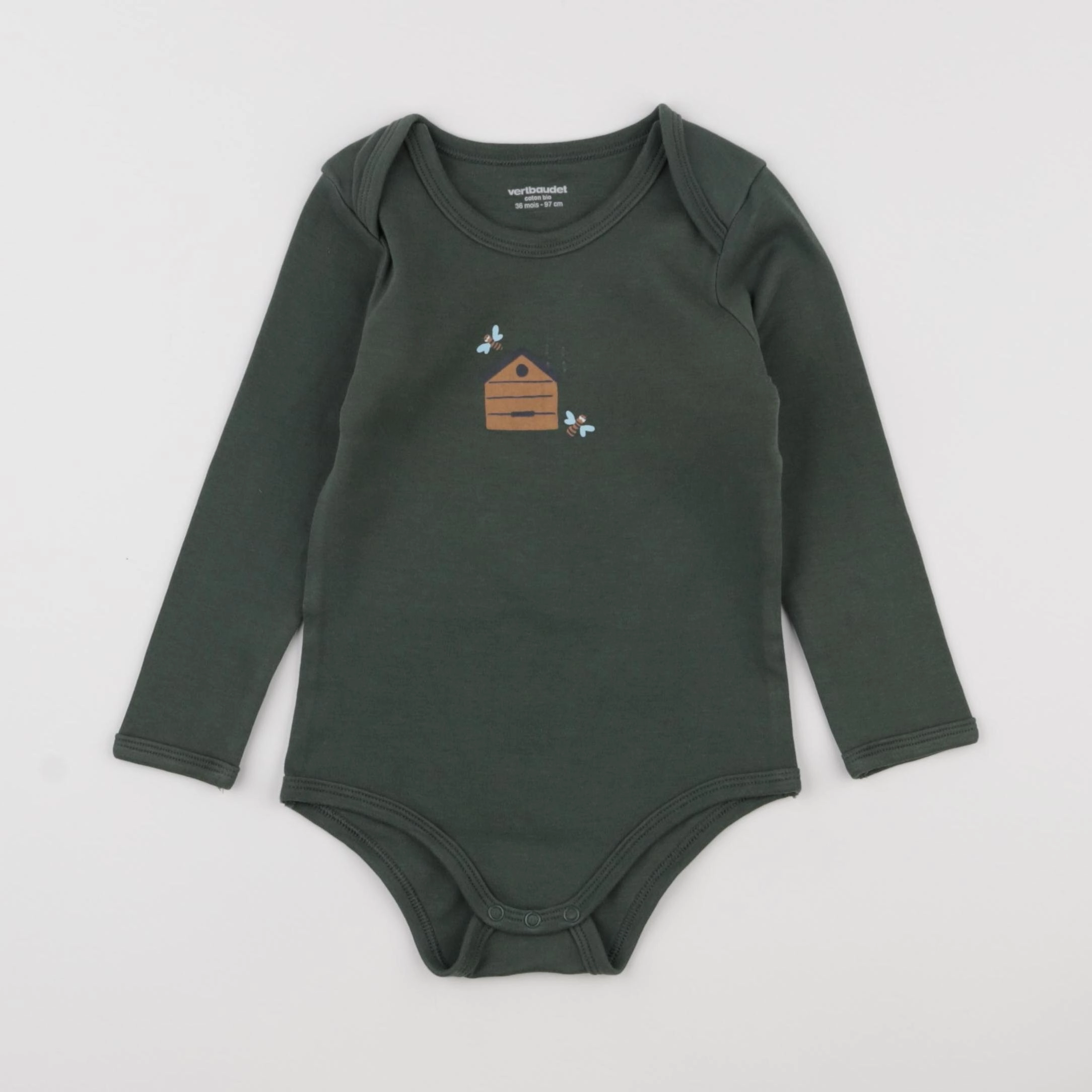 Vertbaudet - body vert - 36 mois